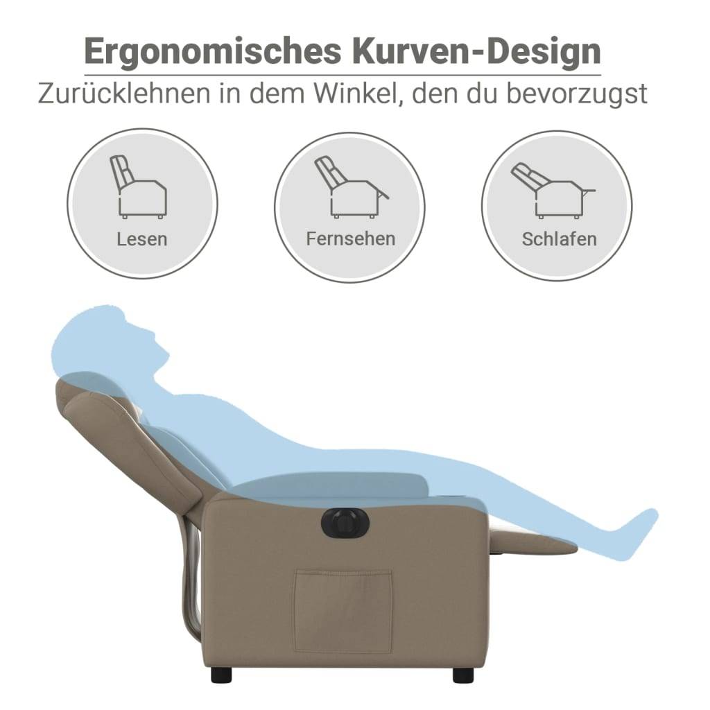 vidaXL Relaxsessel Elektrisch Cappuccino-Braun Kunstleder