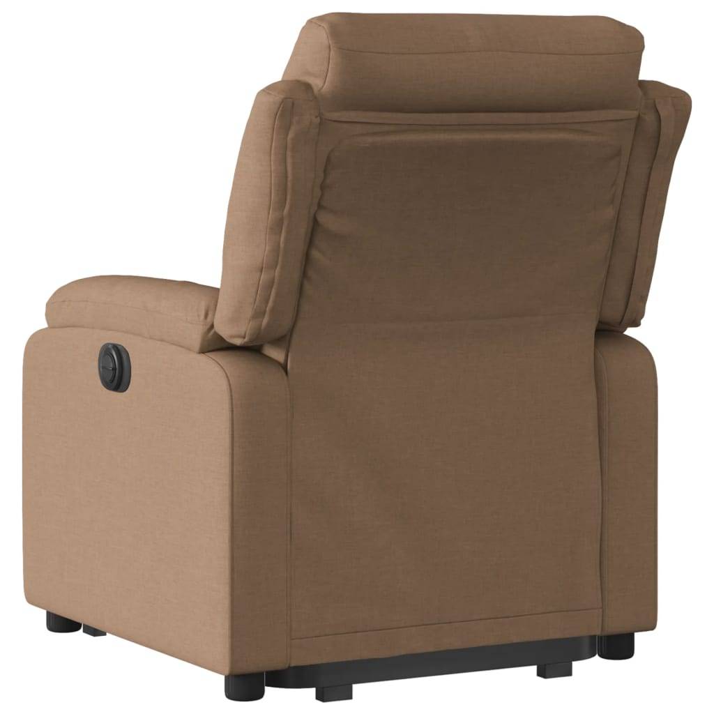 vidaXL Relaxsessel mit Aufstehhilfe Elektrisch Braun Stoff