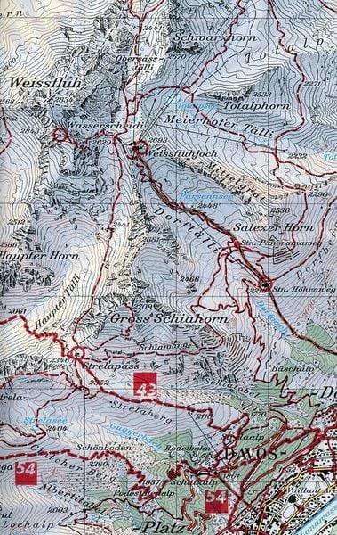 Swisstopo 1 : 33 333 Arosa - Davos