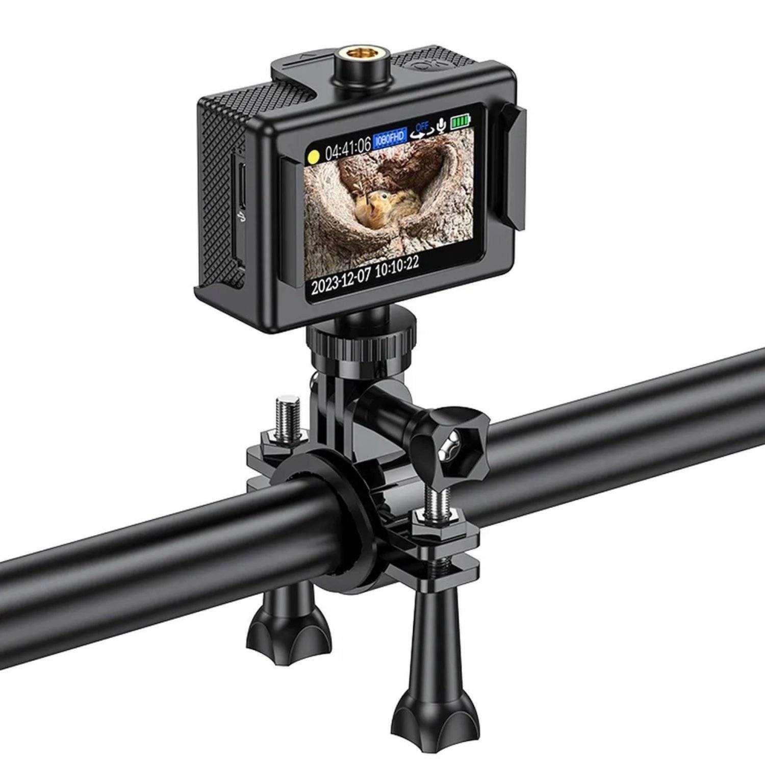 HOCO Sportkamera mit 2" Bildschirm DV100 schwarz mit Wasserdichtem Gehäuse