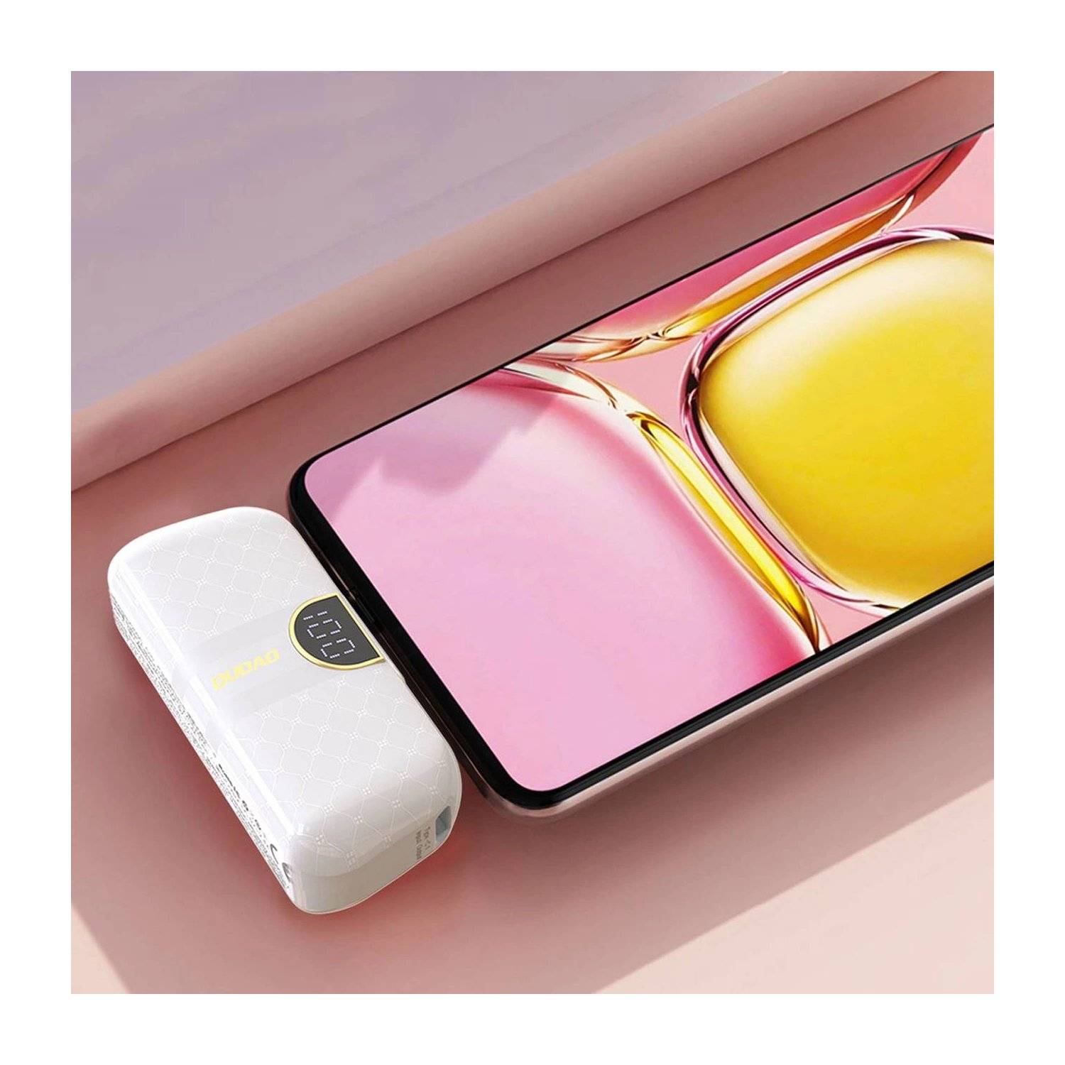 Dudao K20S Mini-Powerbank in Form einer Tasche 5000 mAh - externer Akku - i-Phone Weiß