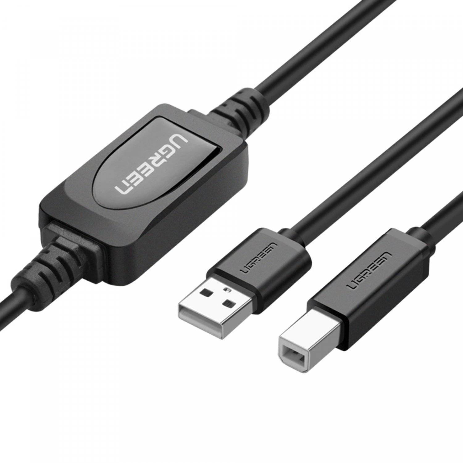 Ugreen US122 USB-B-USB-A 2.0 Druckerkabel 15 m 480 Mbit/s  Schwarz