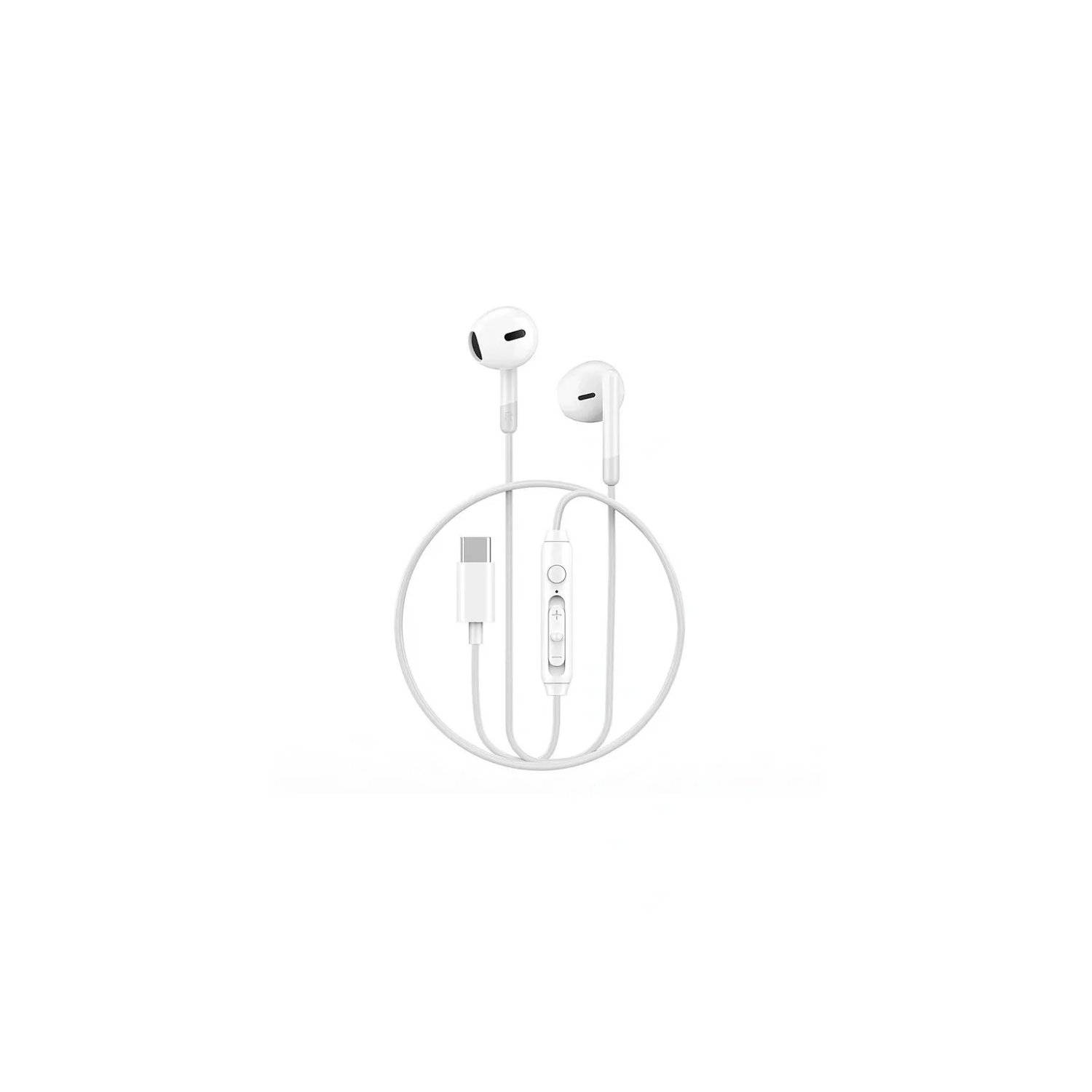 Kopfhörer WiWU - Kabelgebundene Stereo-Kopfhörer EB314 USB C - weiß In-Ear