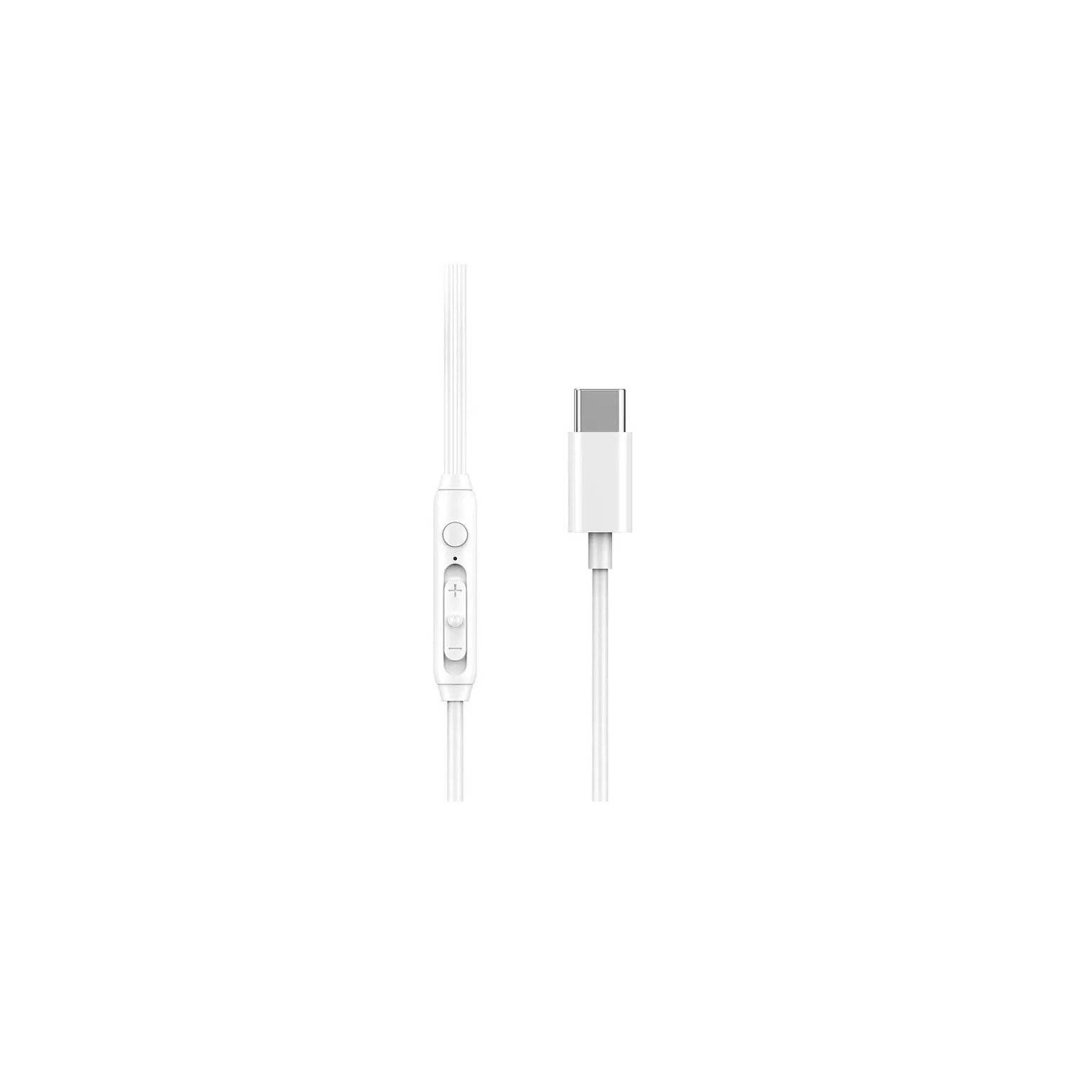 Kopfhörer WiWU - Kabelgebundene Stereo-Kopfhörer EB314 USB C - weiß In-Ear