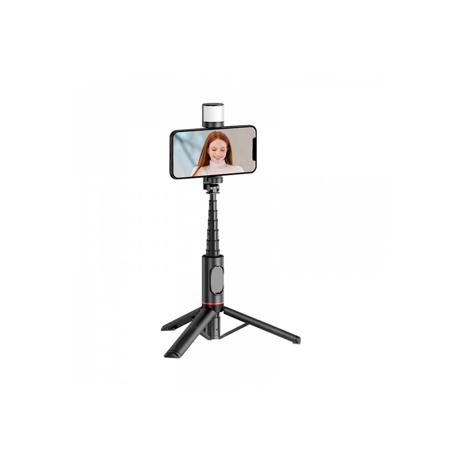 WiWU - Selfie Stick Wi-SE003 mit Stativfunktion und LED-Licht - Bluetooth-Selbstauslöser