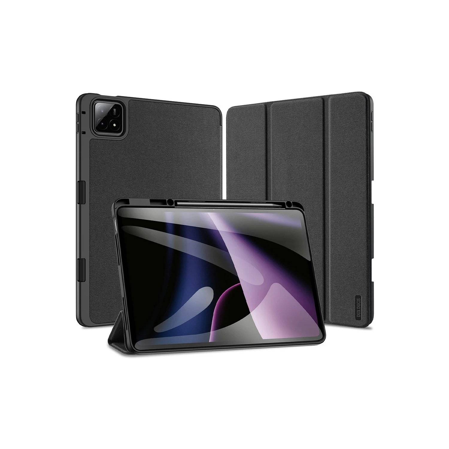 Dux Ducis Domo Klapphülle mit Stifthalter kompatibel mit Xiaomi Pad 6S Pro 12.4 Schwarz