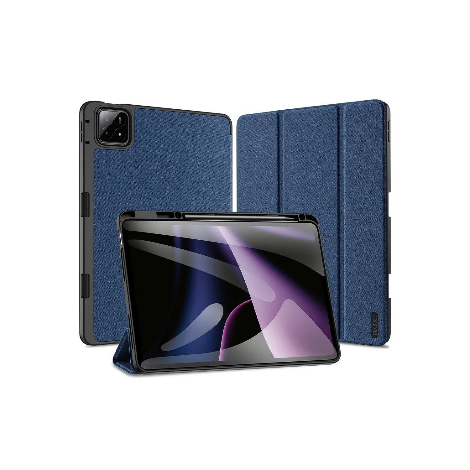 Dux Ducis Domo Klapphülle mit Stifthalter kompatibel mit Xiaomi Pad 6S Pro 12.4 Blau