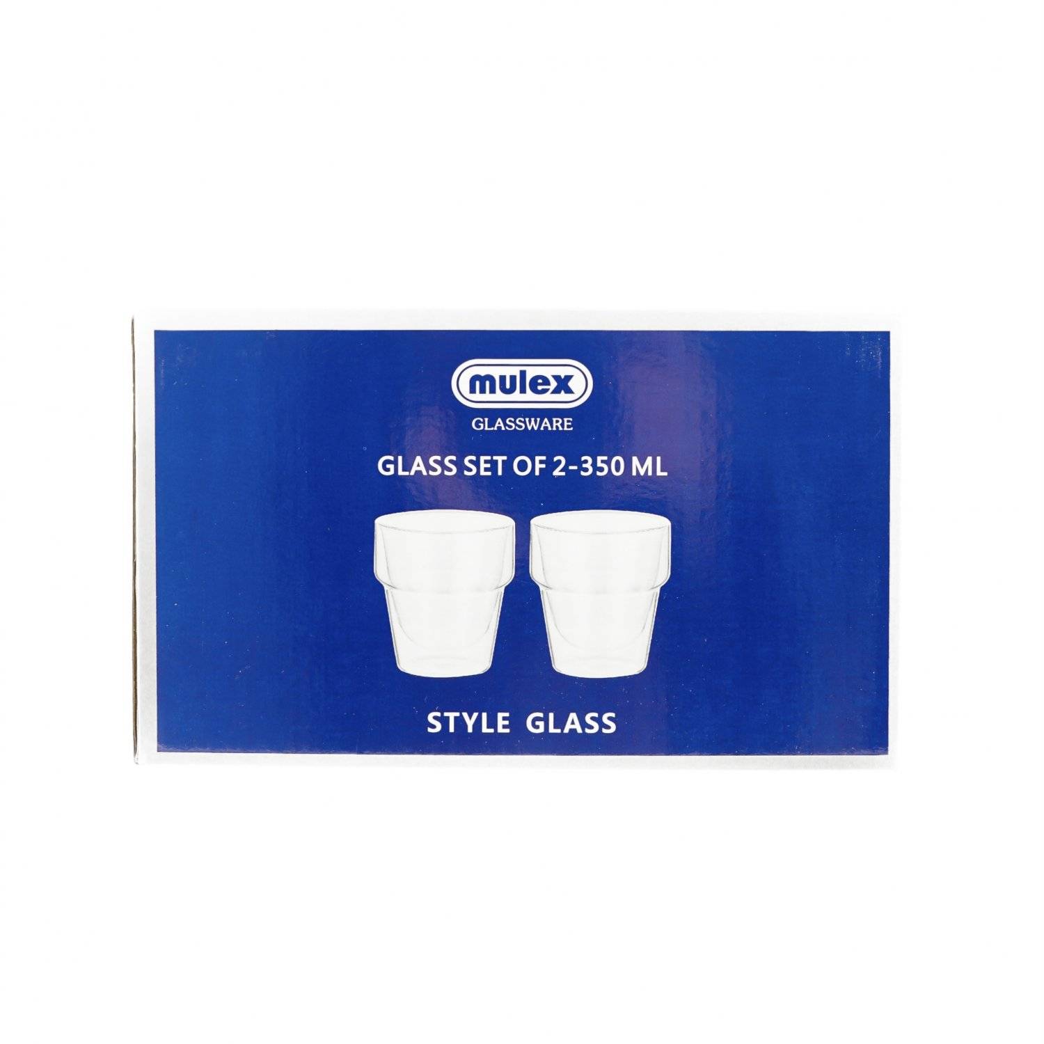 Mulex 2 Tlg. Gläser Set 350 ml Borosilikatglas für Eiskaffee, Tee, Saft Hitzebeständig