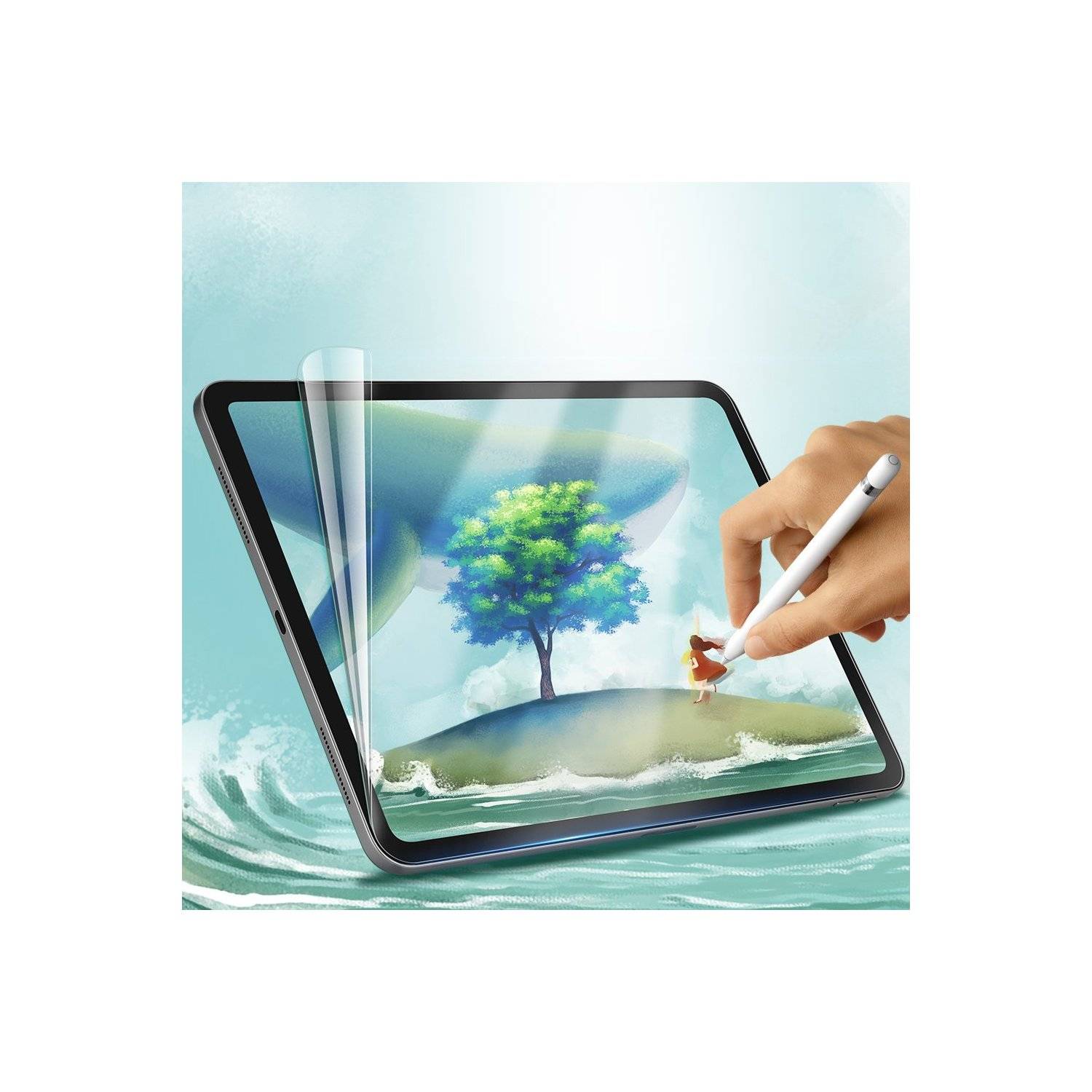 Matte Papier Schutzfolie Displayschutz zum Zeichnen Schreiben PET Folie kompatibel mit Samsung Galaxy Tab S9 FE