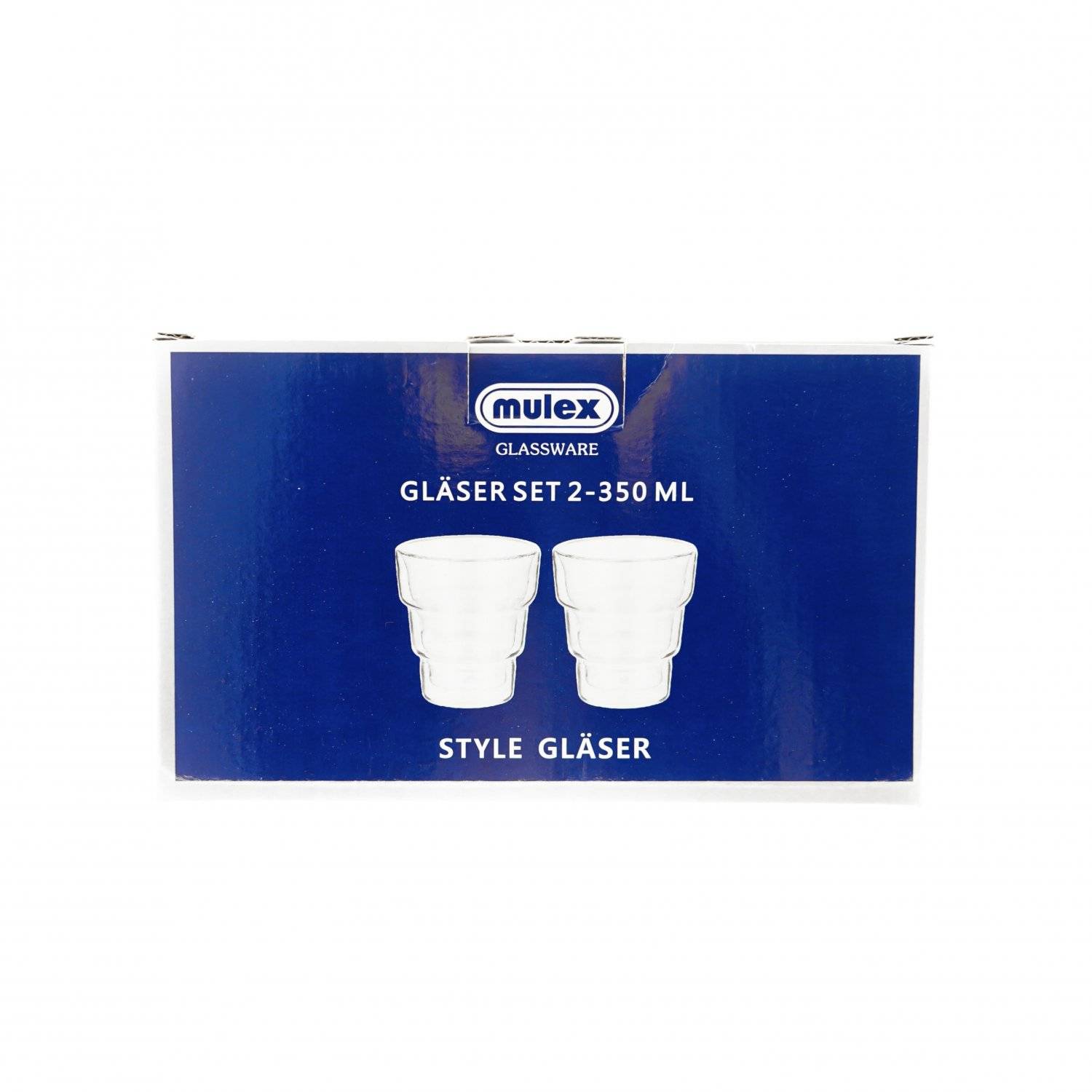 Mulex 12 Tlg. Gläser-Set Hitzebeständig für Heiß- und Kaltgetränke 350 ml aus Borosilikatglas