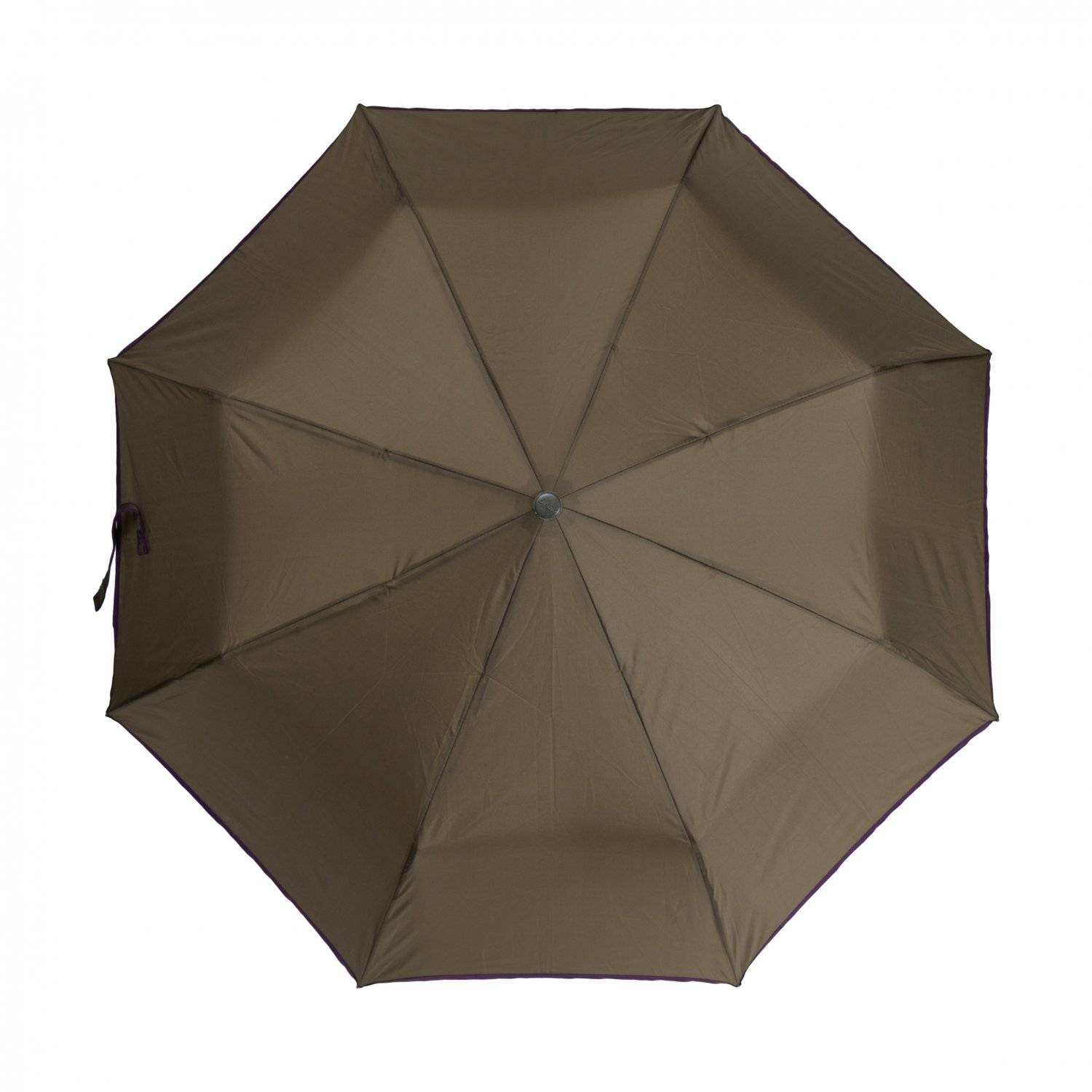 Teleskop-Taschenschirm mit Schutzhülle Wasserfeste Regenschirme mit Fiberglasgestell ?100 cm Braun/Grün