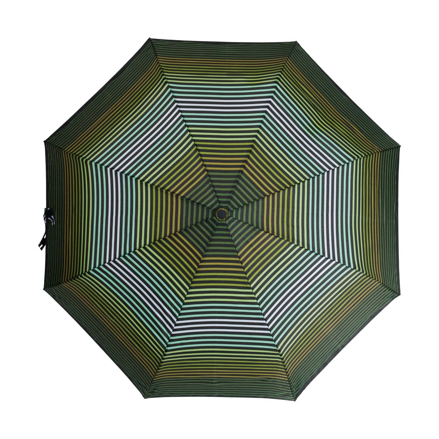 Teleskop Taschenschirm Wasserfester Regenschirm mit Schutzhülle ?100 cm gestreift Grün