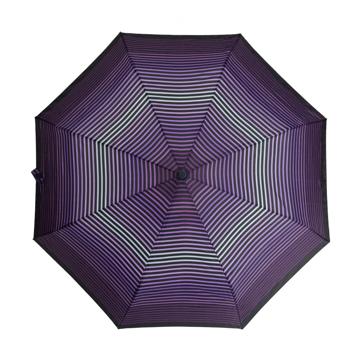 Teleskop Taschenschirm Wasserfester Regenschirm mit Schutzhülle ?100 cm gestreift Lila