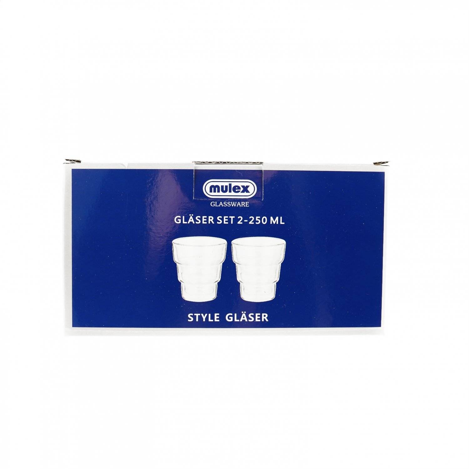 Mulex Gläser-Set Dopplewandglas Hitzebeständig für Säfte, Tee, Kaffee - 250 ml 2 Teilig