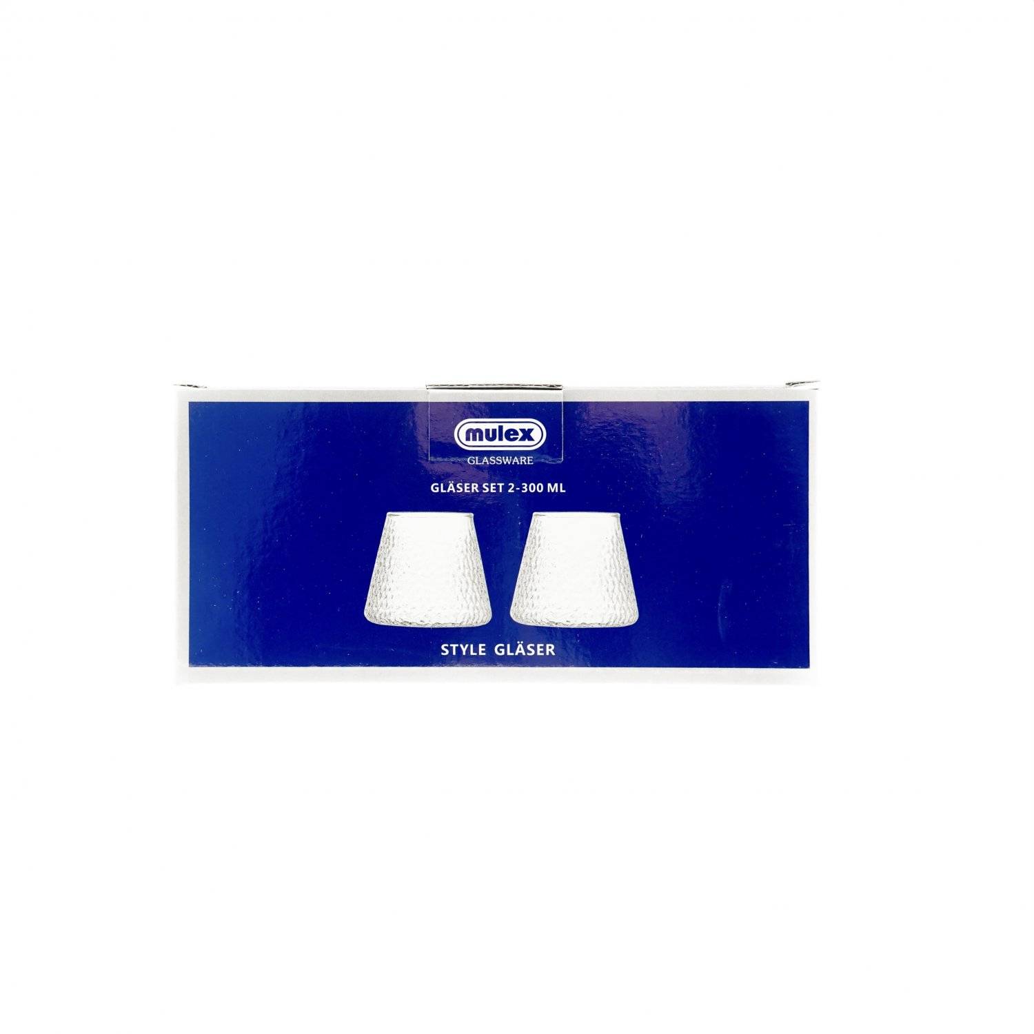 Mulex 2 Tlg. Glas-Set Getränkebecher Trinkgläser Bororsilikatglas Hitzebeständig - 300 ml