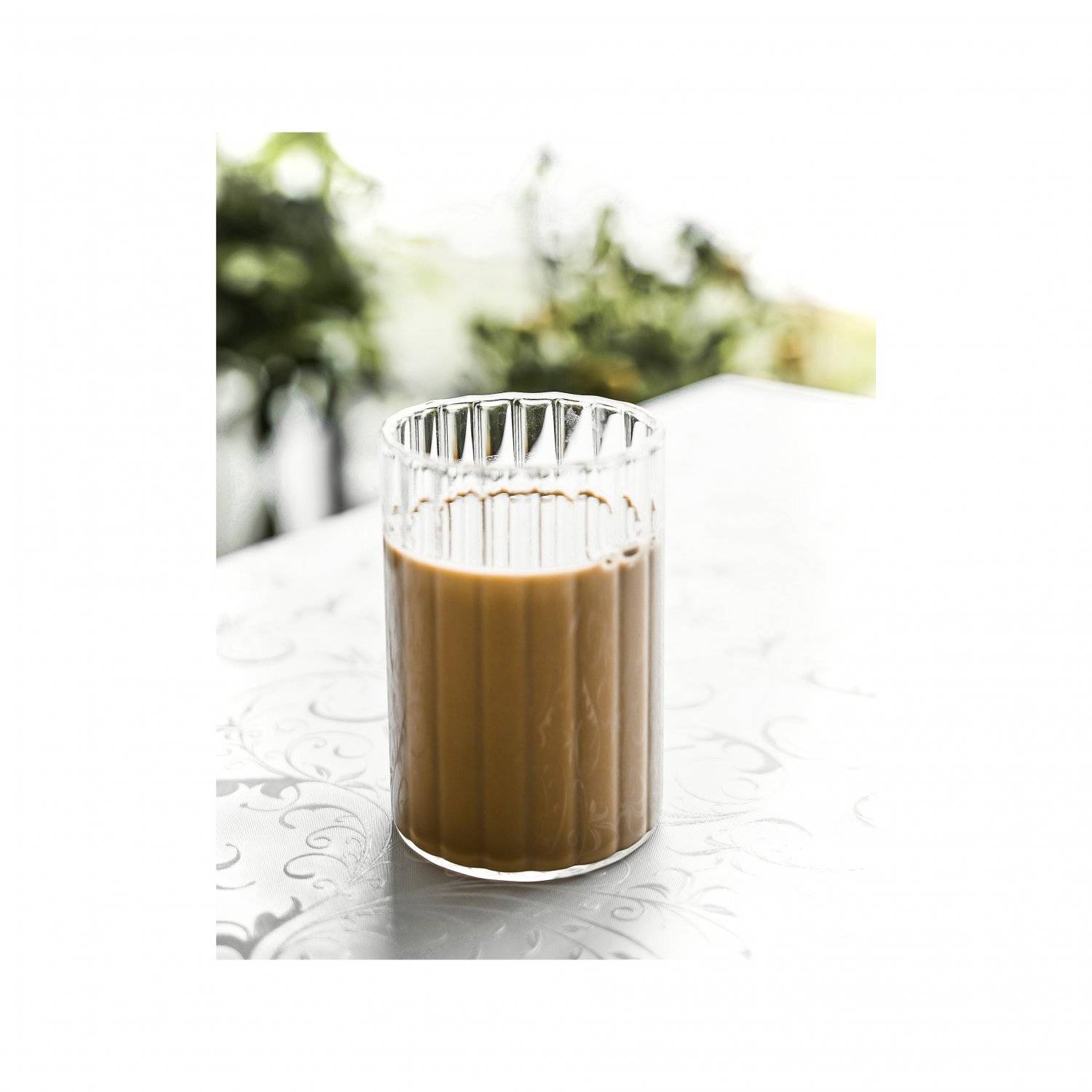 Mulex 2 Tlg. Trinkgläser Set 250 ml Riffle Design Hitzebeständig Kalt- Warmgetränke