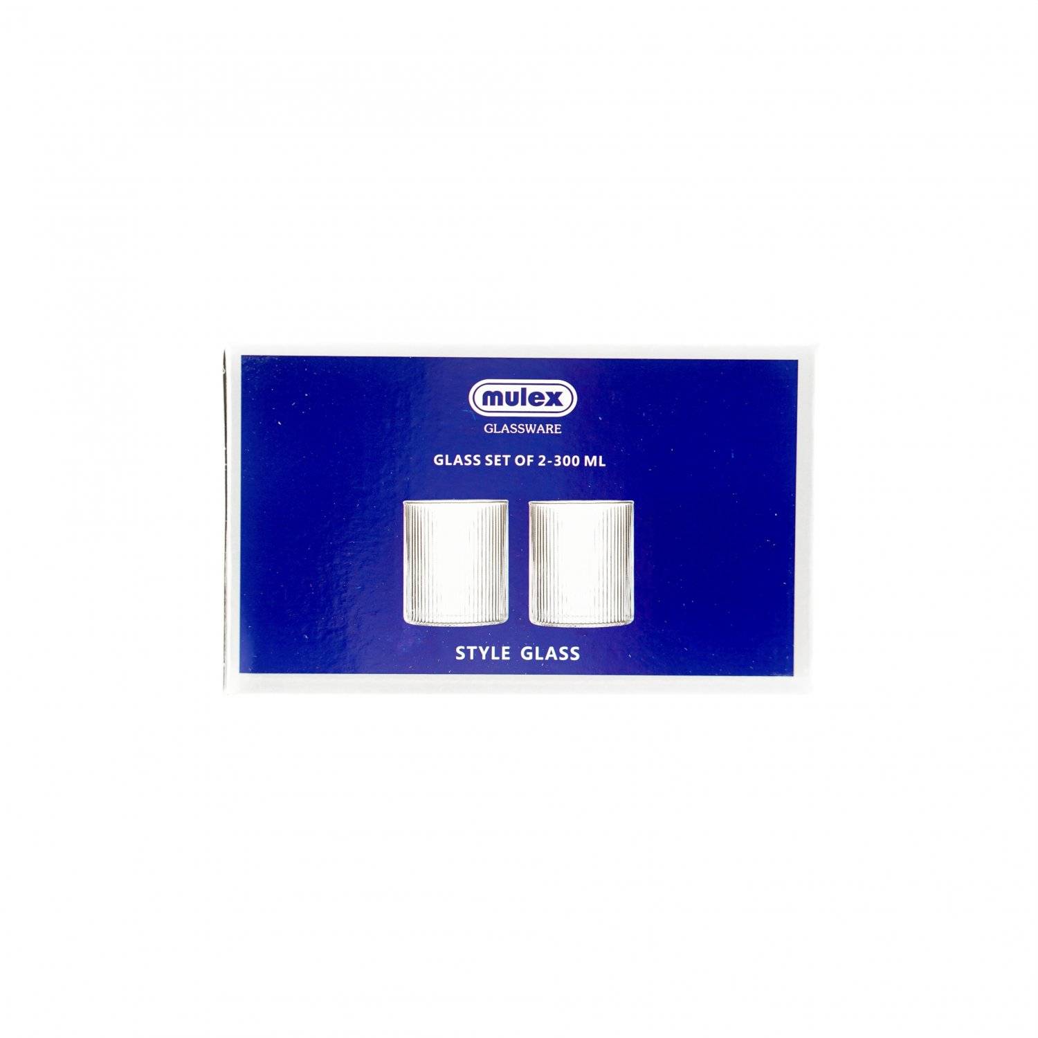 Mulex 2 Tlg. Gläser-Set Latte Macchiato Gläser Riffle Design Teeglas Borosilikatglas 300 ml