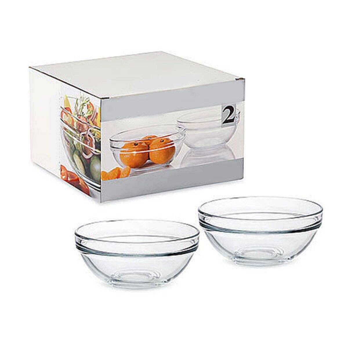 Schale aus Glas im 2er Set  1135 ml, Vielseitig und Stilvoll