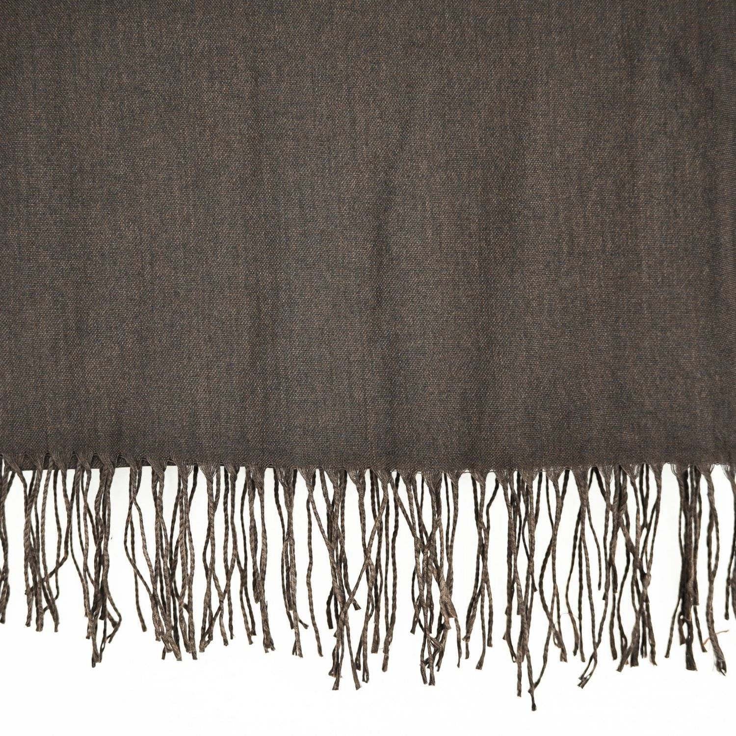 Pashmina Schal 165x70 cm elegantes Modeaccesiore Halstuch Kopfbedeckung Weich und Luftig Anthrazit