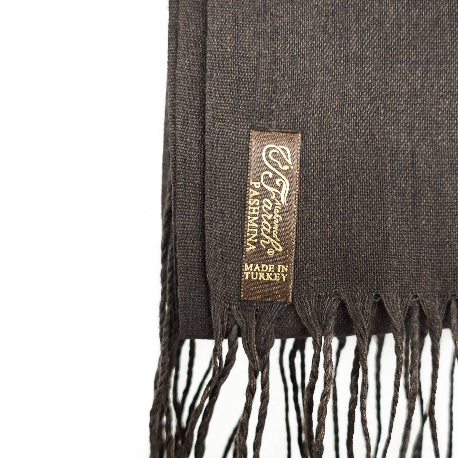 Pashmina Schal 165x70 cm elegantes Modeaccesiore Halstuch Kopfbedeckung Weich und Luftig Anthrazit