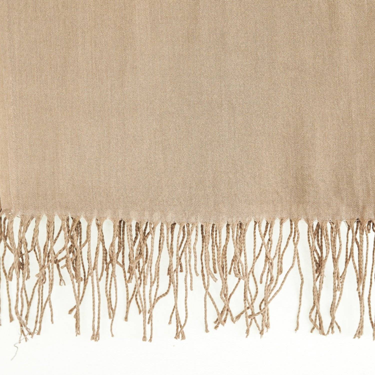 Pashmina Schal 165x70 cm elegantes Modeaccesiore Halstuch Kopfbedeckung Weich und Luftig Beige