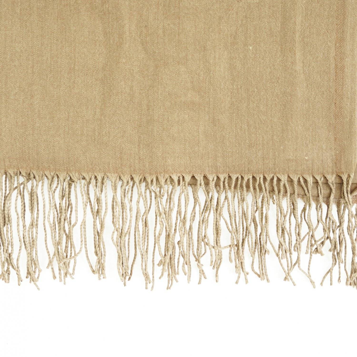 Pashmina Schal 165x70 cm elegantes Modeaccesiore Halstuch Kopfbedeckung Weich und Luftig Erdnussbraun