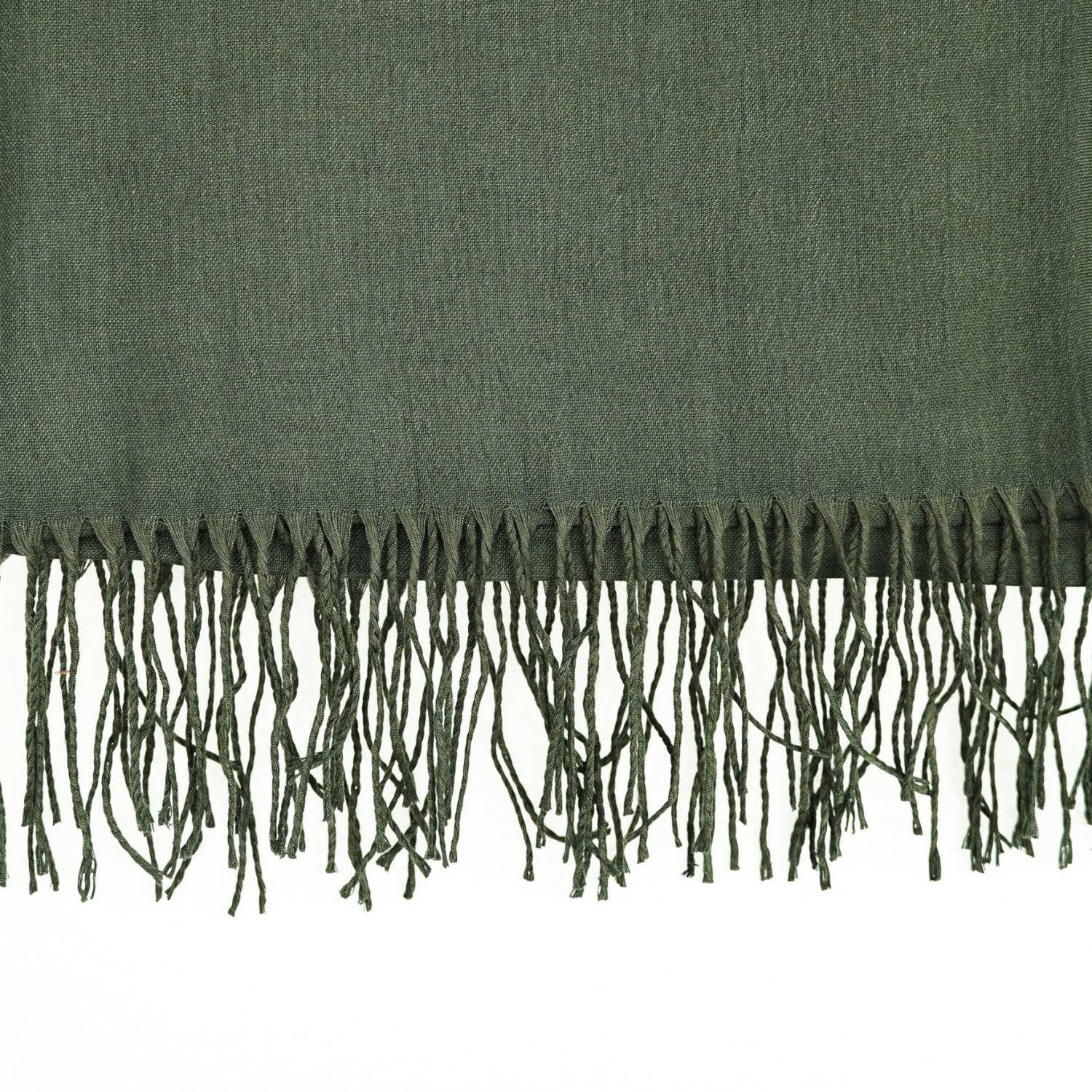 Pashmina Schal 165x70 cm elegantes Modeaccesiore Halstuch Kopfbedeckung Weich und Luftig Grün