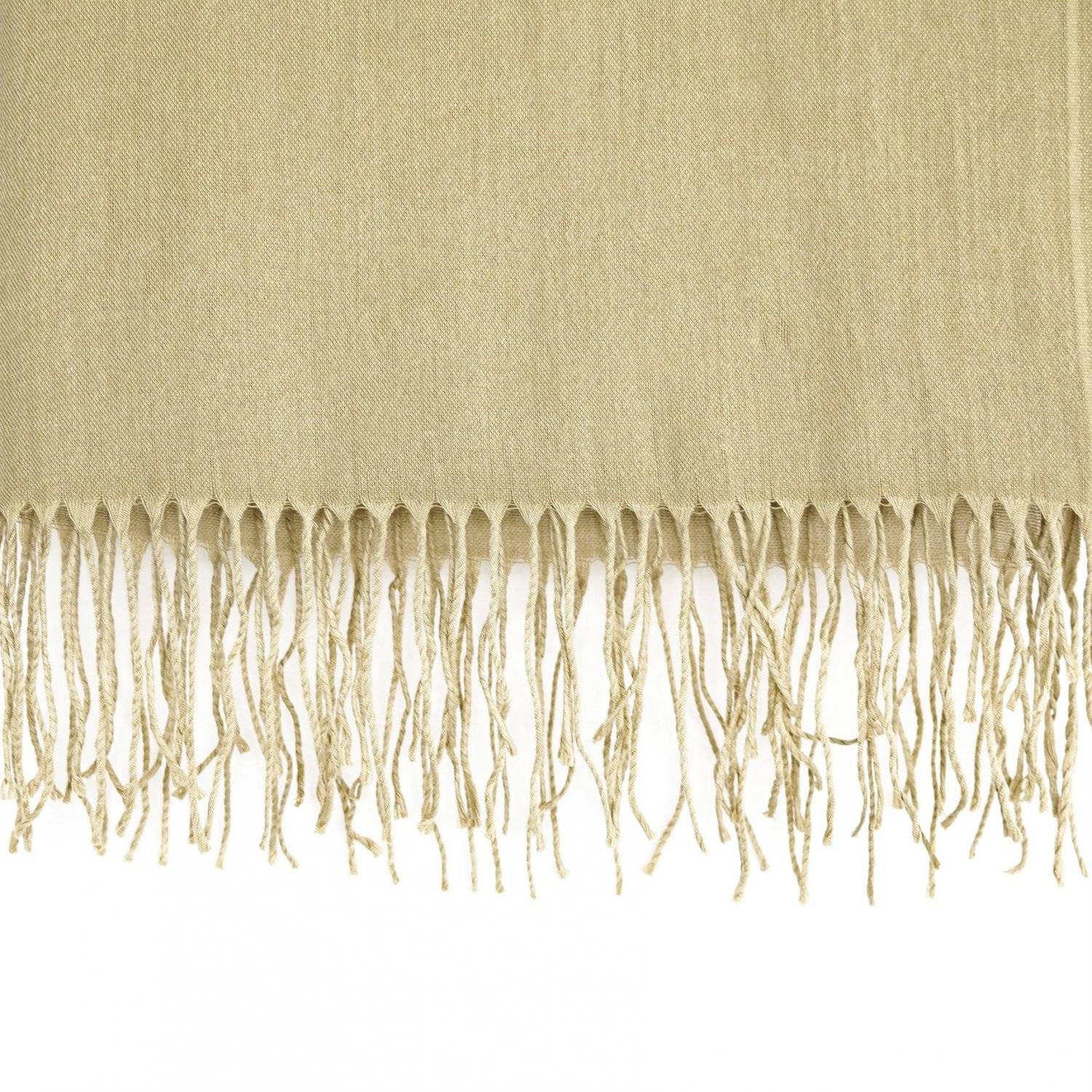 Pashmina Schal 165x70 cm elegantes Modeaccesiore Halstuch Kopfbedeckung Weich und Luftig Sandbeige
