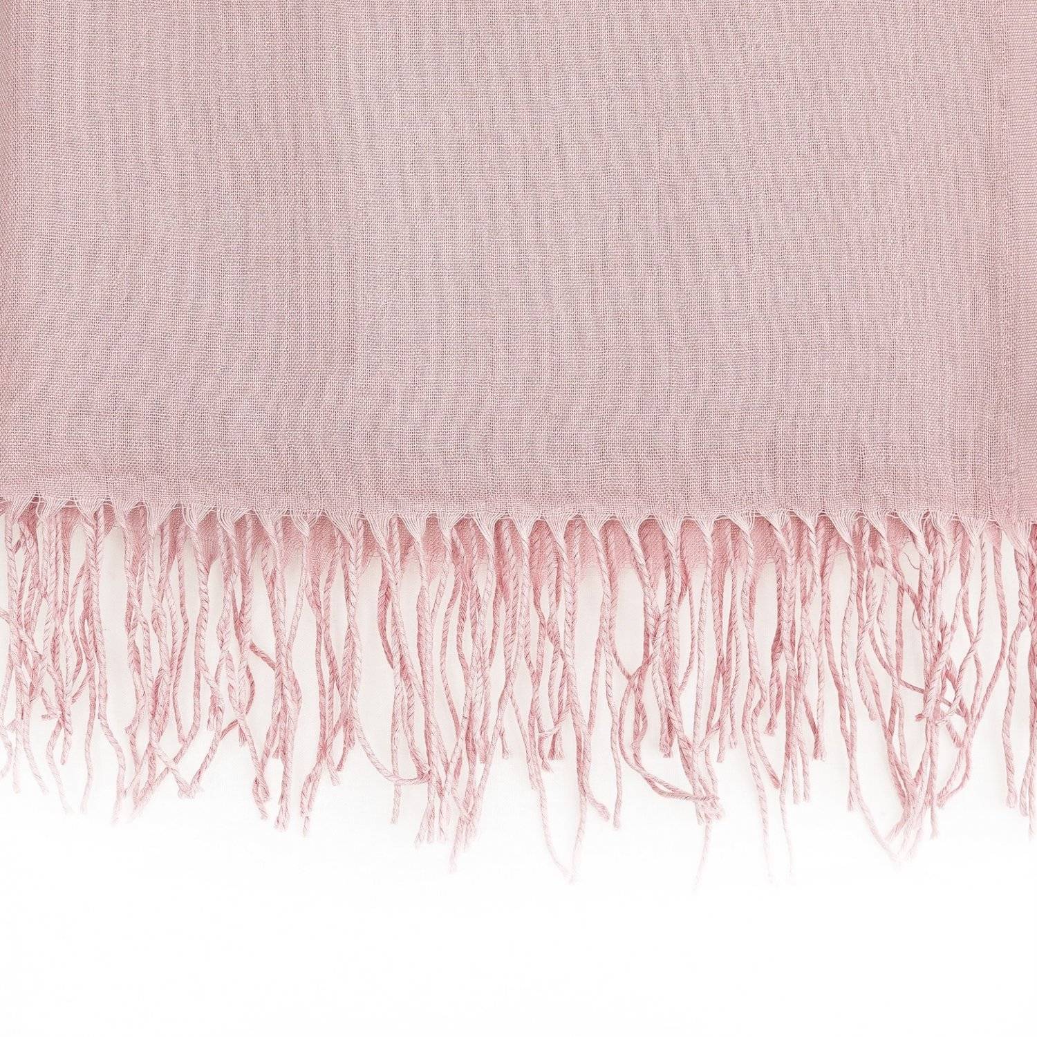 Pashmina Schal 165x70 cm elegantes Modeaccesiore Halstuch Kopfbedeckung Weich und Luftig Flamingorosa