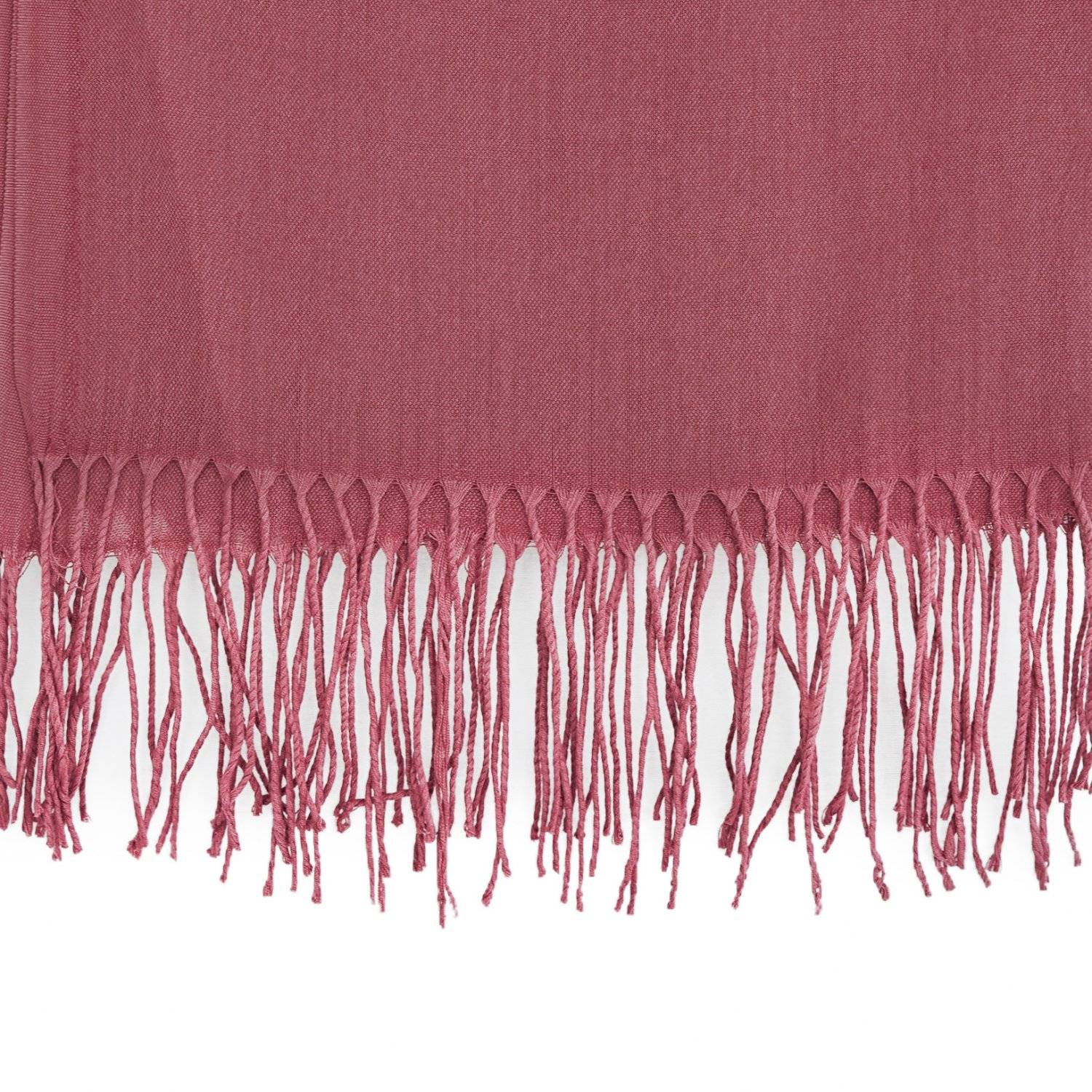 Pashmina Schal 165x70 cm elegantes Modeaccesiore Halstuch Kopfbedeckung Weich und Luftig Pink