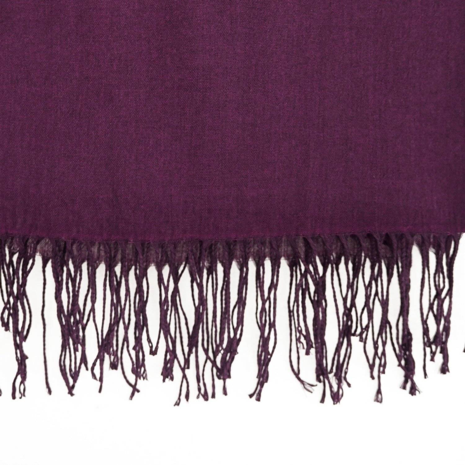 Pashmina Schal 165x70 cm elegantes Modeaccesiore Halstuch Kopfbedeckung Weich und Luftig Violett