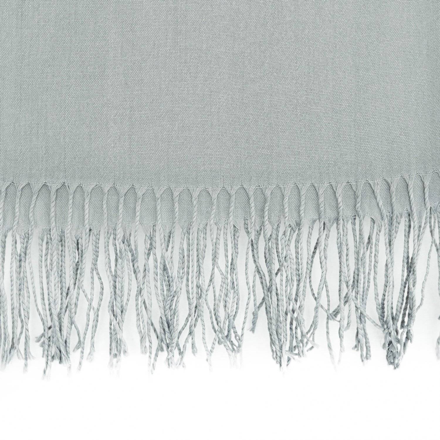 Pashmina Schal 165x70 cm elegantes Modeaccesiore Halstuch Kopfbedeckung Weich und Luftig Grau