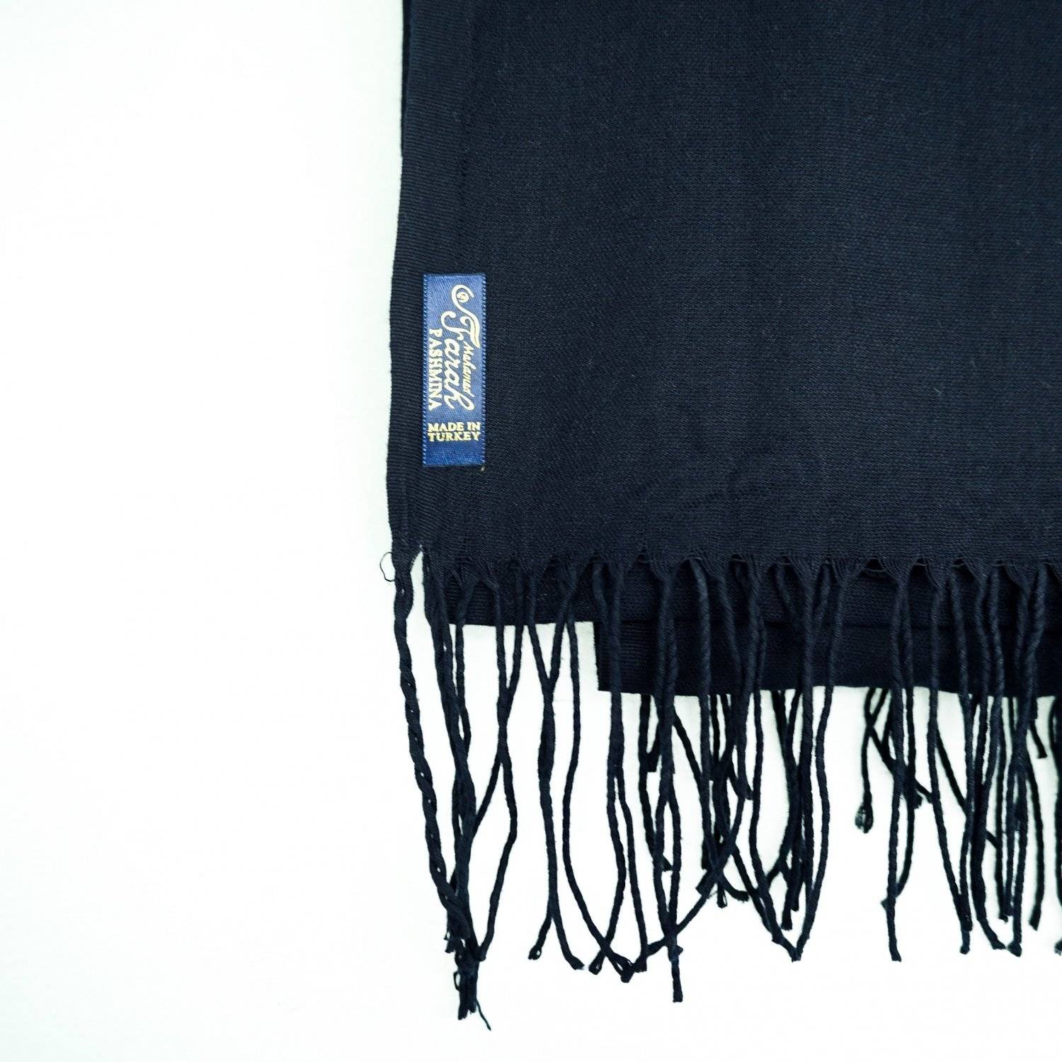 Pashmina Schal 165x70 cm elegantes Modeaccesiore Halstuch Kopfbedeckung Weich und Luftig Dunkelblau