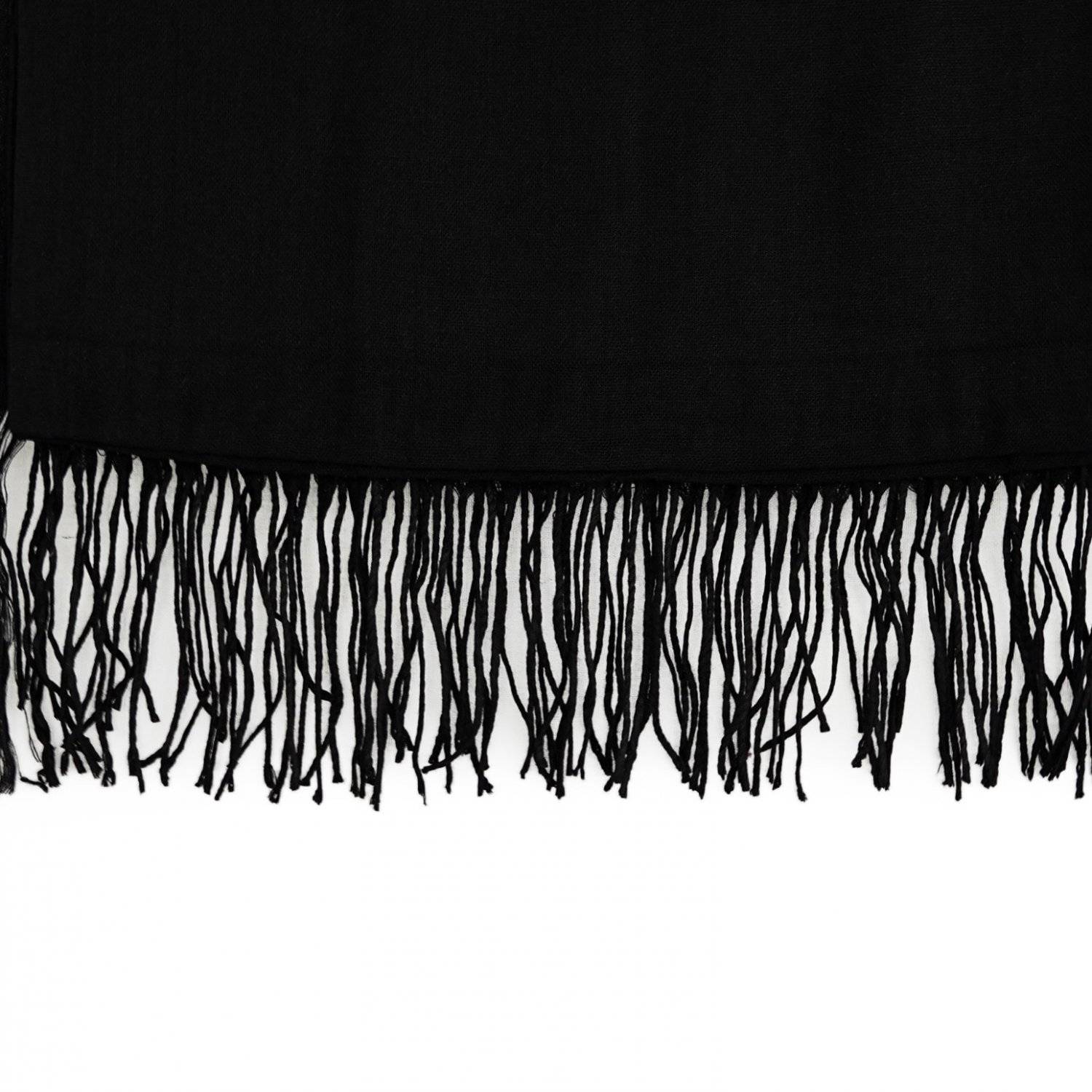 Pashmina Schal 165x70 cm elegantes Modeaccesiore Halstuch Kopfbedeckung Weich und Luftig Schwarz