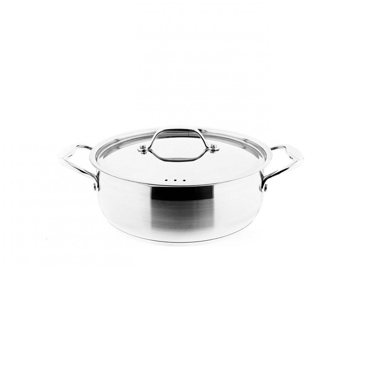 Sunay Gold Series Kochtopf aus hochwertigem Edelstahl mit Deckel in Silber 13 L