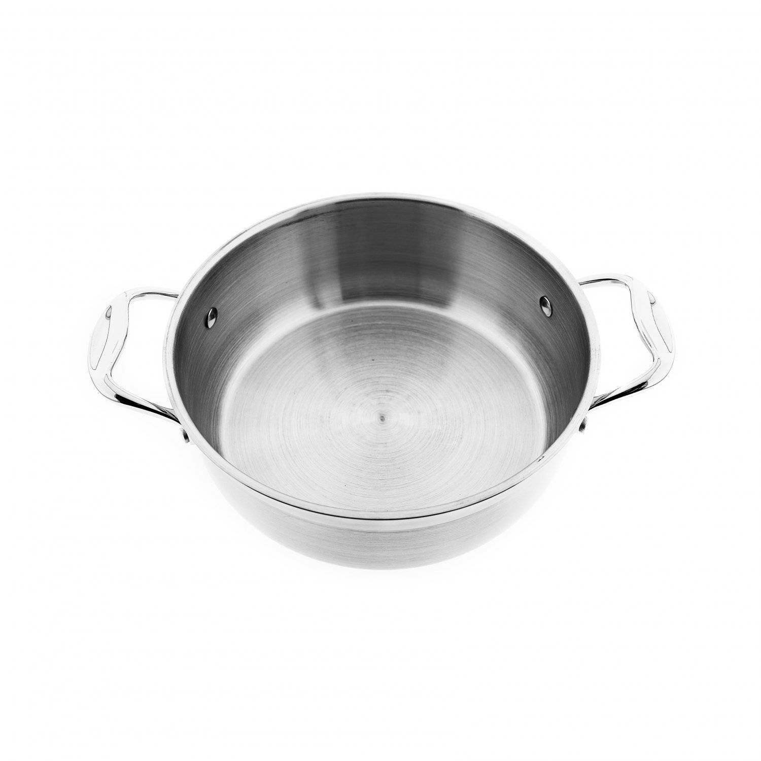 Sunay Gold Series Kochtopf aus hochwertigem Edelstahl mit Deckel in Silber 13 L