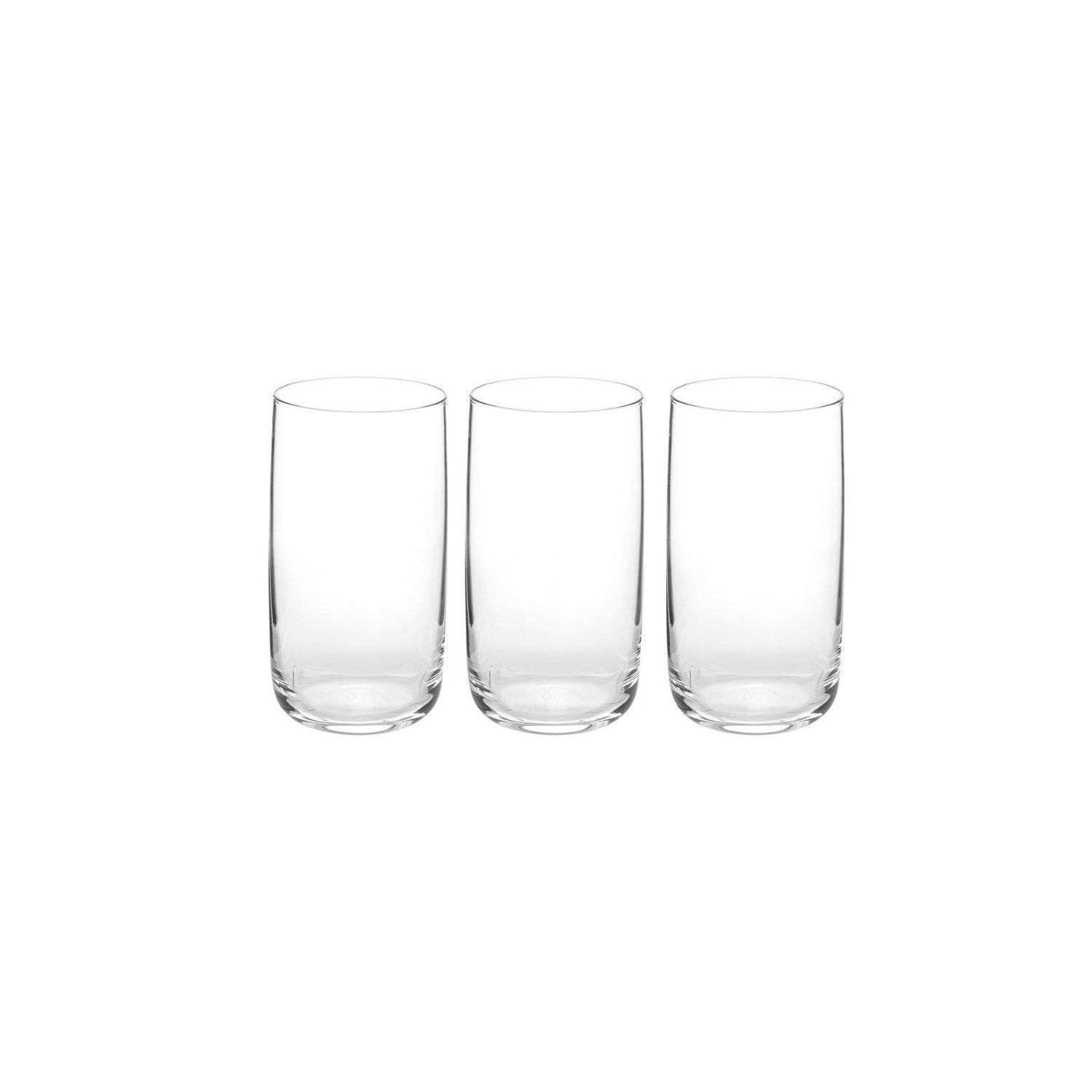 Pasabahce Iconic 3 Teiliges Gläser-Set Wassergläser Longdrinkgläser Transparent 365 ml