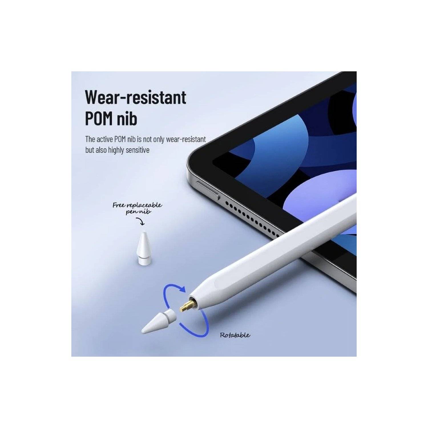 Zeichenstift DUX DUCIS Stylus - Weißer Eingabestift kompatibel mit iPad mit kabellosem Laden und Leistungsanzeige