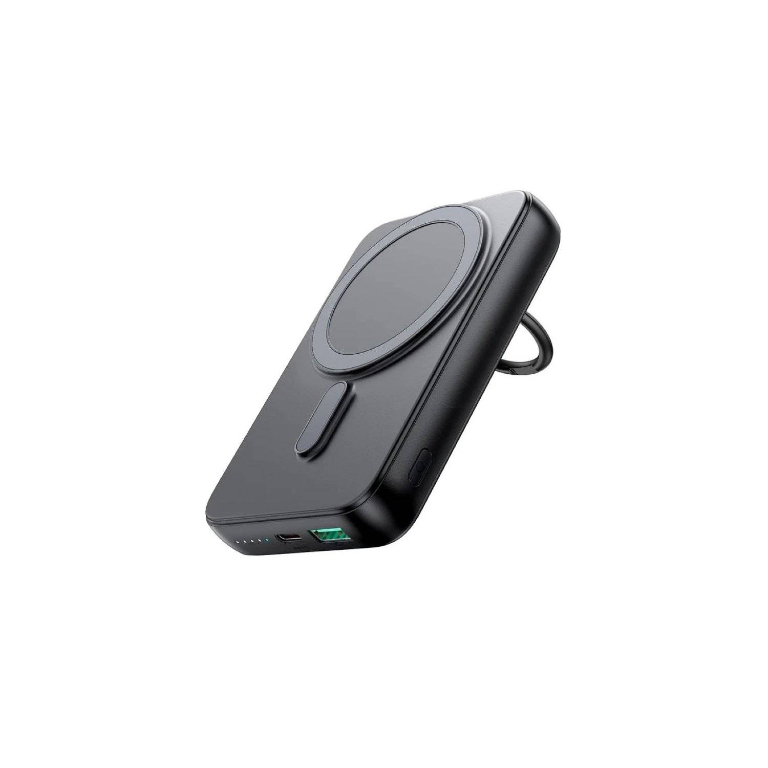 JR-W050 - Kabellose Powerbank 10000 mAh Joyroom 20 W MagSafe mit Ring und Ständer Schwarz