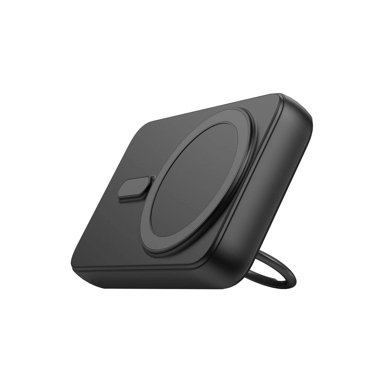 JR-W050 - Kabellose Powerbank 10000 mAh Joyroom 20 W MagSafe mit Ring und Ständer Schwarz