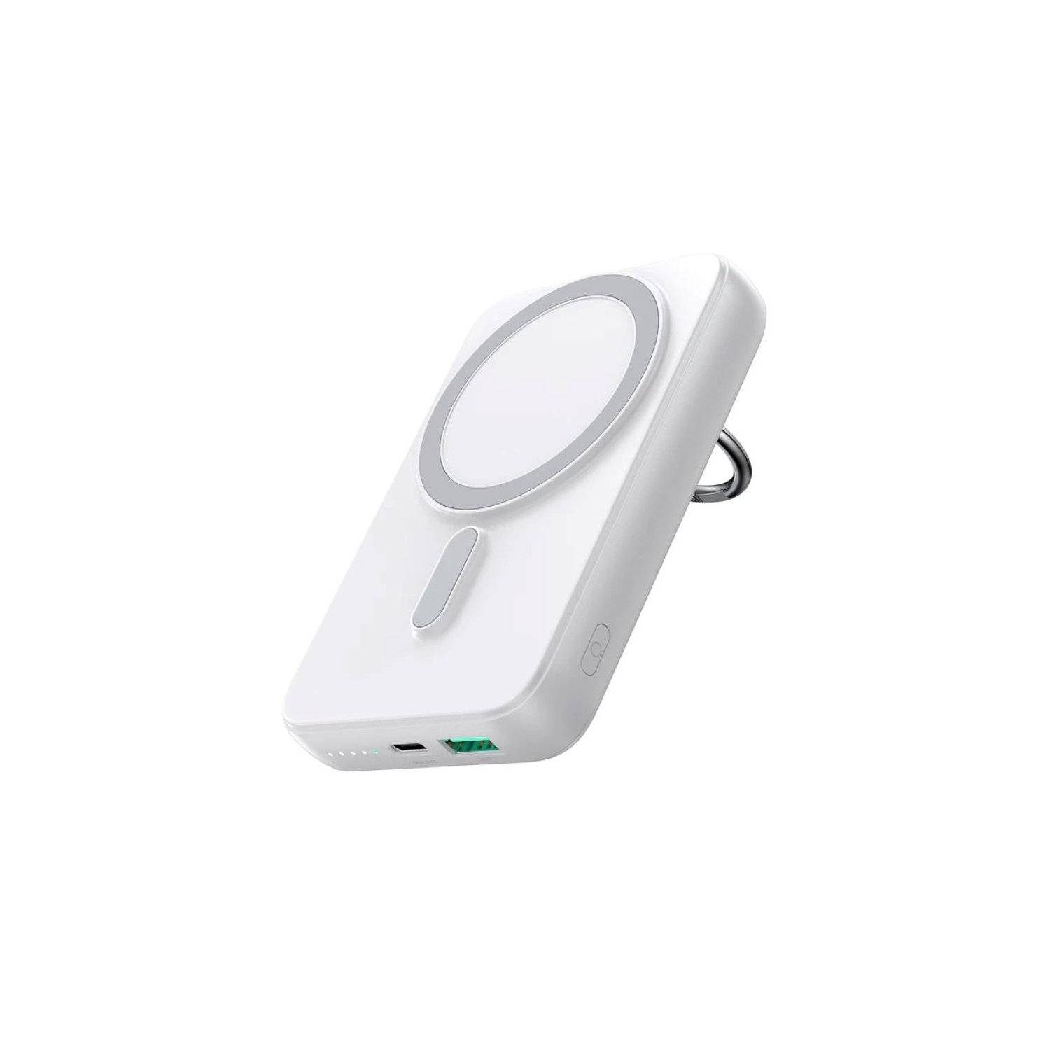 JR-W050 - Kabellose Powerbank 10000 mAh Joyroom 20 W MagSafe mit Ring und Ständer Weiß