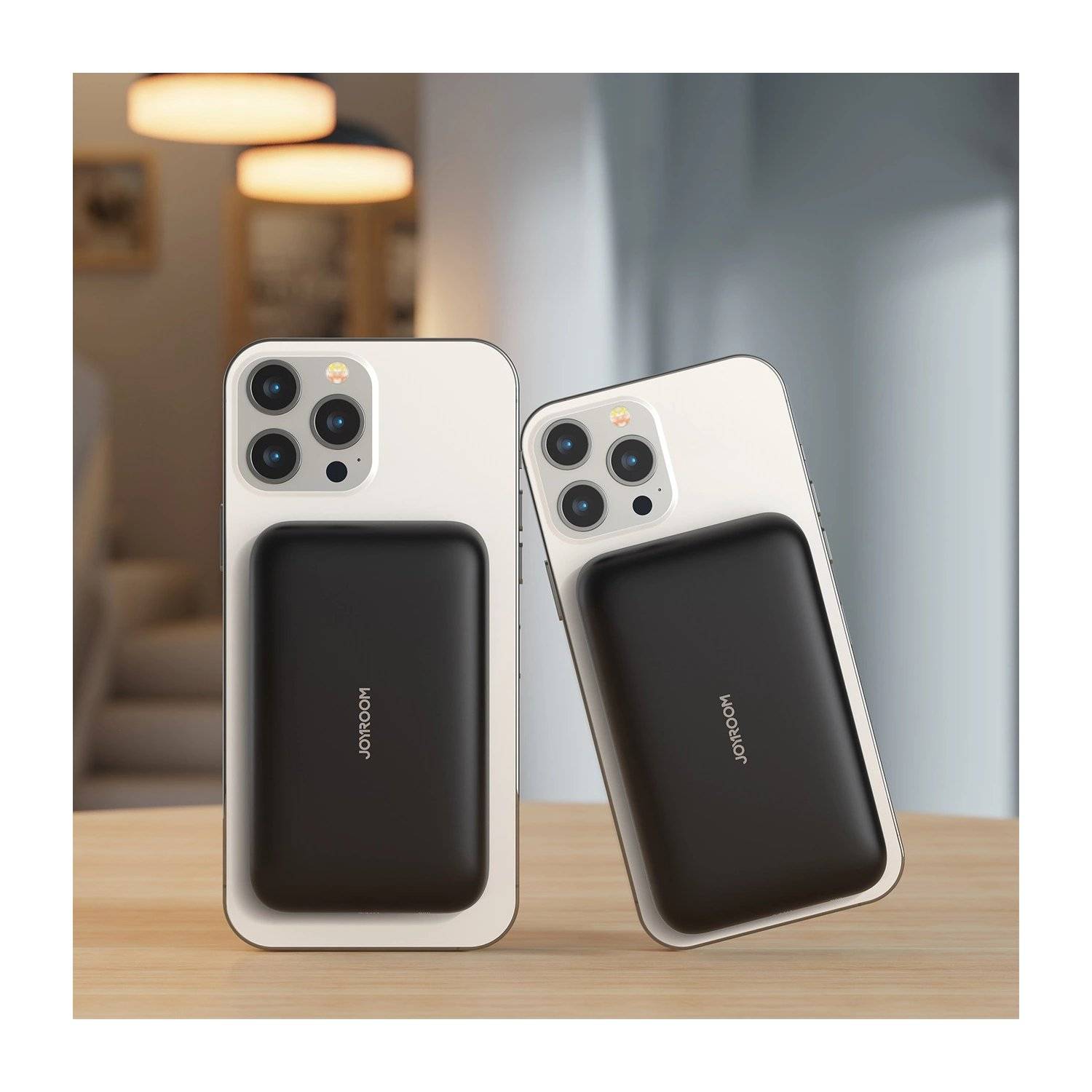 Powerbank Joyroom JR-W020 20W 10000mAh MagSafe Powerbank + USB-A - USB-C Kabel 0,25m Schwarz