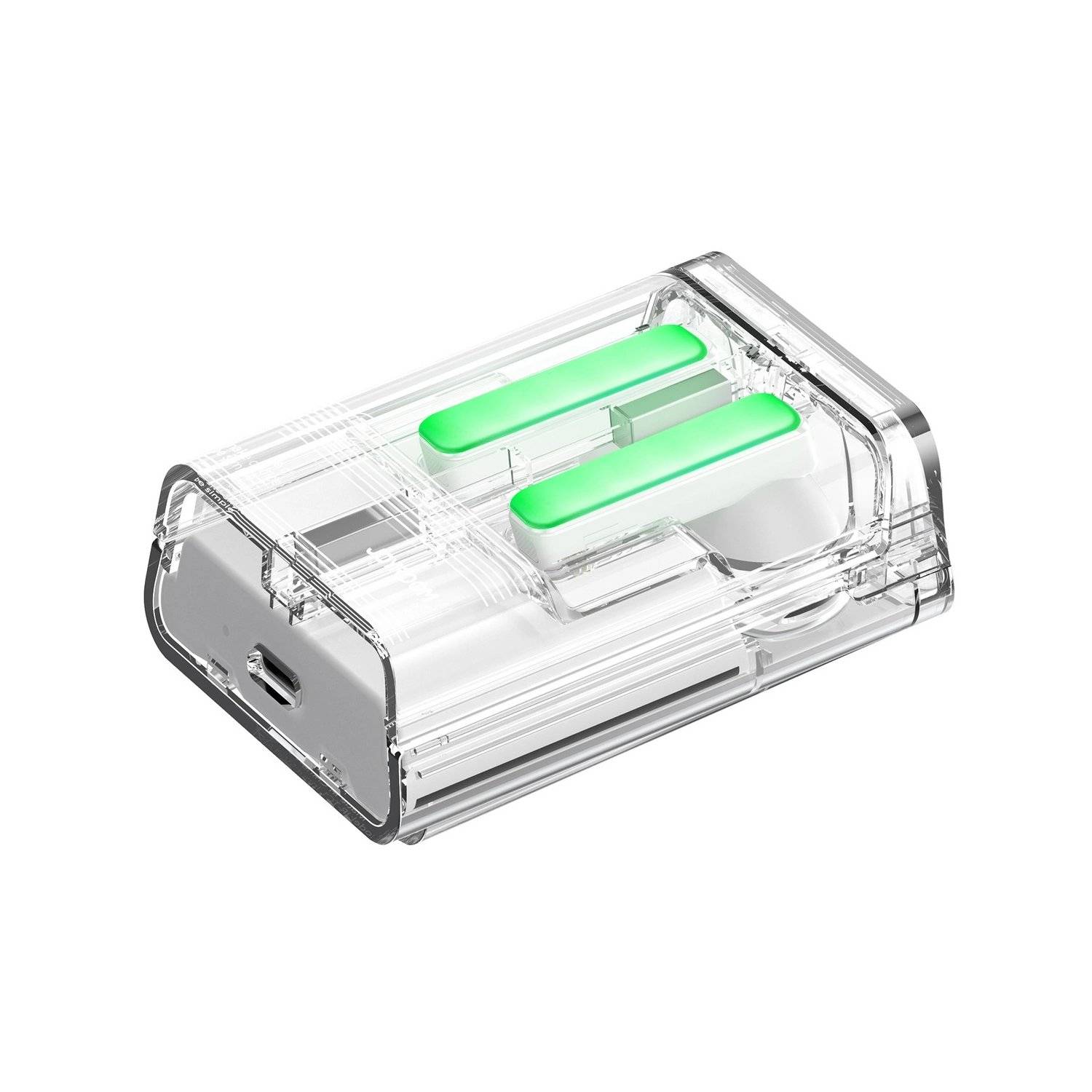 Transparente KopfhörerTWS Joyroom JR-TC1 IceLens Series kabellose Kopfhörer mit LED-Leuchten Weiß