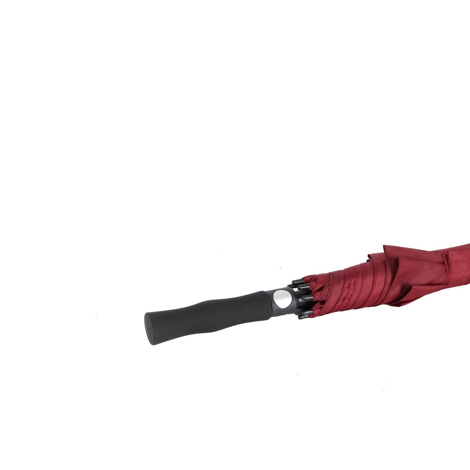 Winddichte Golfschirme 130 cm Fiberglasstockschirm mit Gummi-Handgriff Weinrot