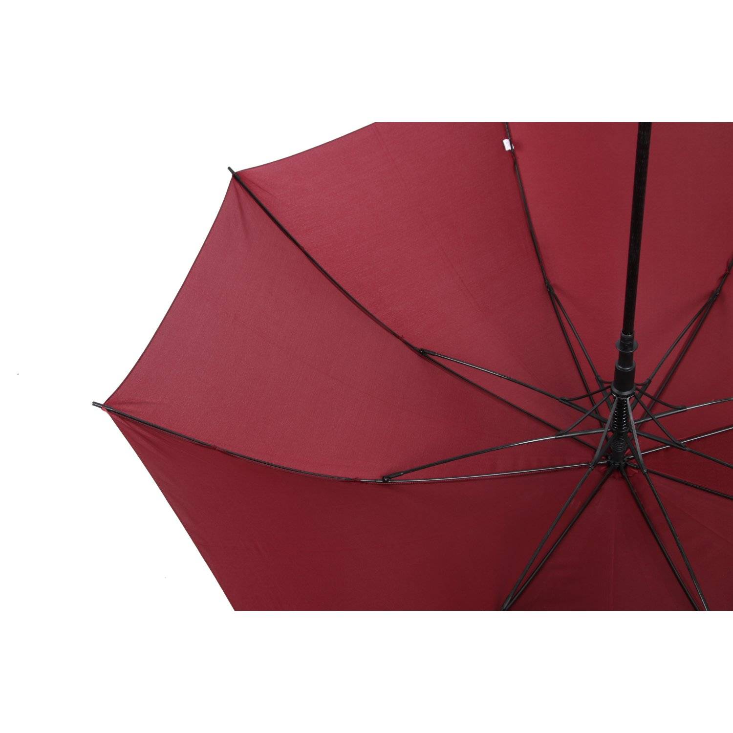 Winddichte Golfschirme 130 cm Fiberglasstockschirm mit Gummi-Handgriff Weinrot
