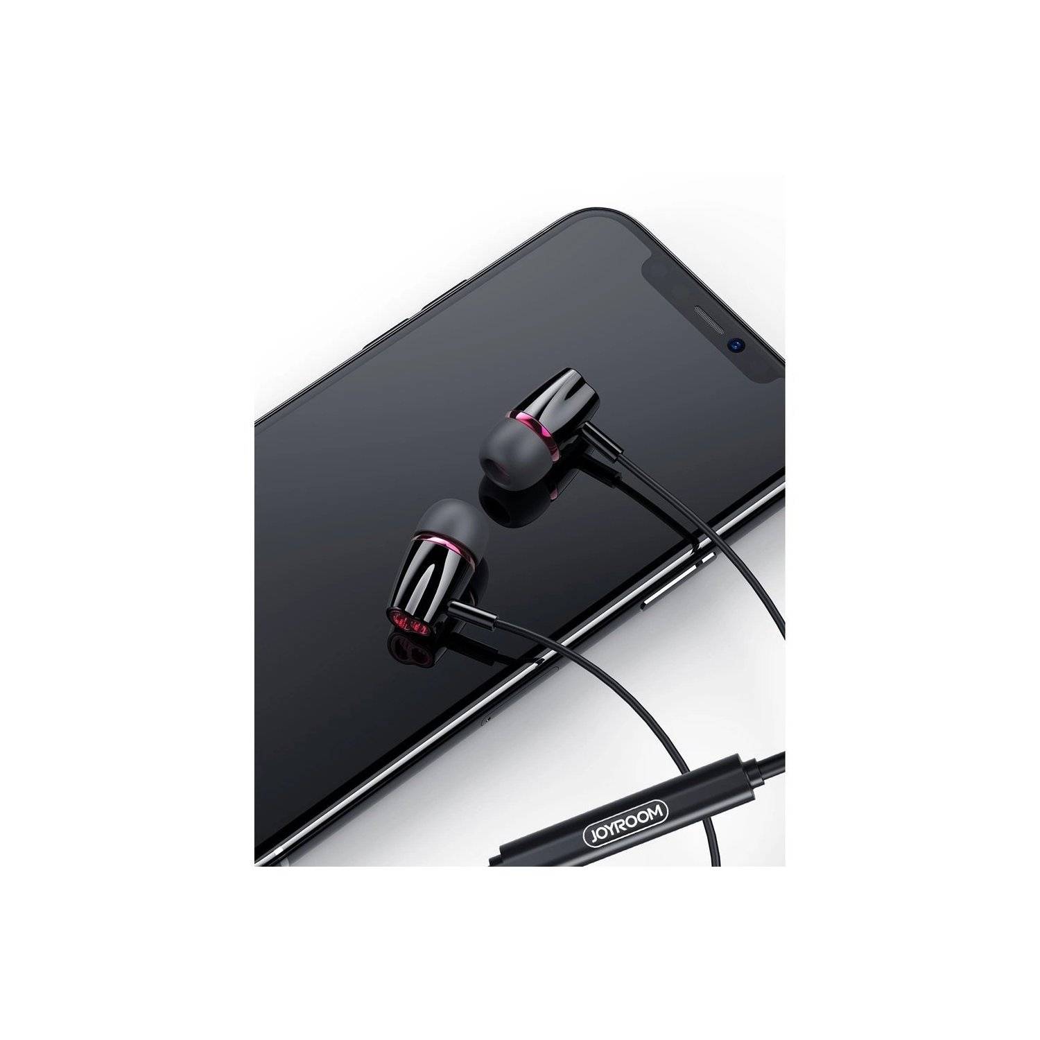 Joyroom In-Ear-Kopfhörer 3,5 mm Miniklinke mit Fernbedienung und Mikrofon schwarz