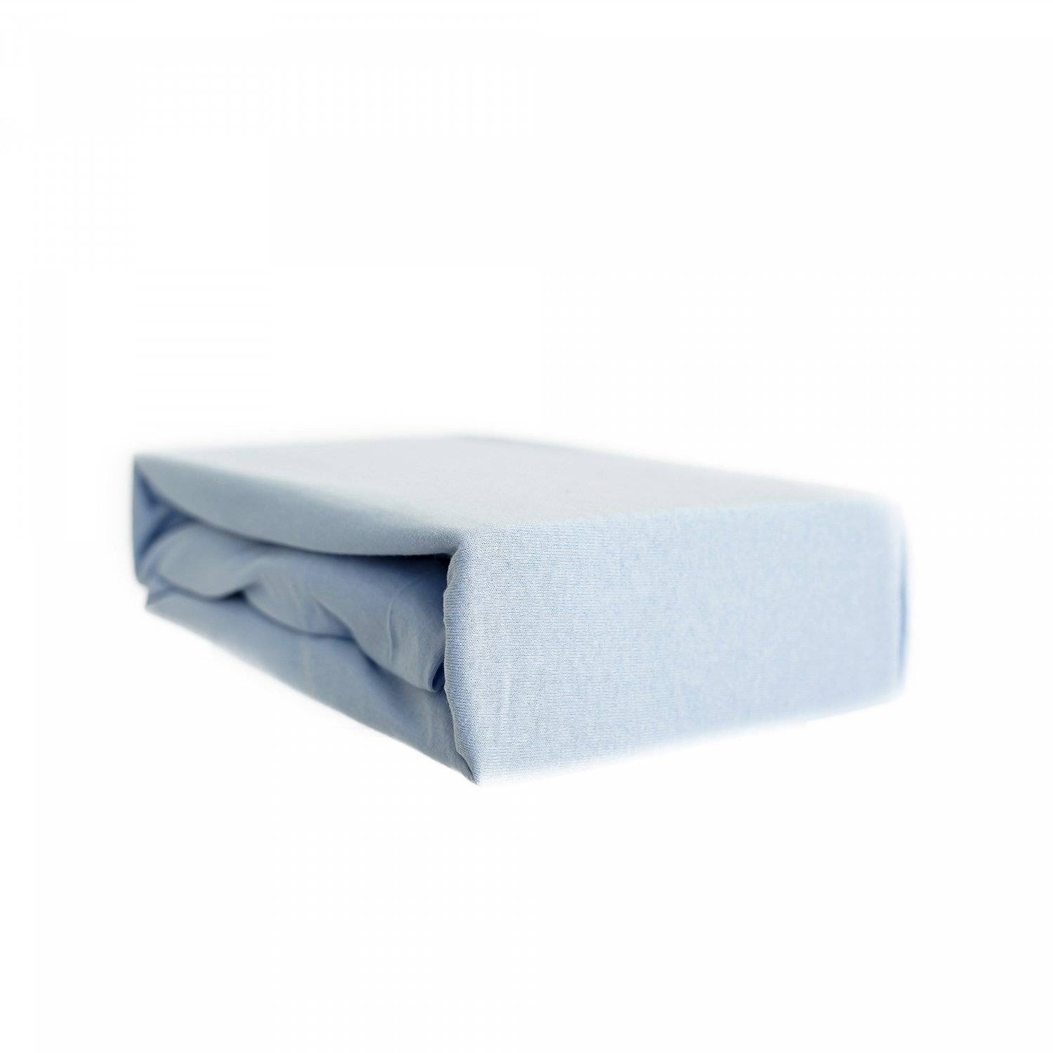 Jersey Spannbettlaken 100% Baumwolle 180-200x200 cm + 25 cm Rundumgummizug Hellblau