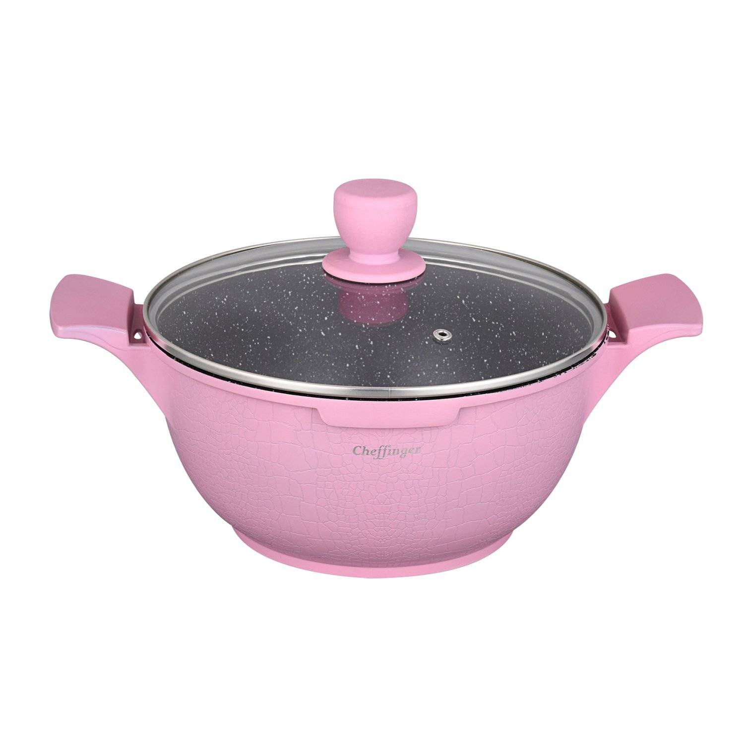 Kochtopfset 20-24-28cm 6-tlg Topf Induktion Alu Guss Geschirr Pink