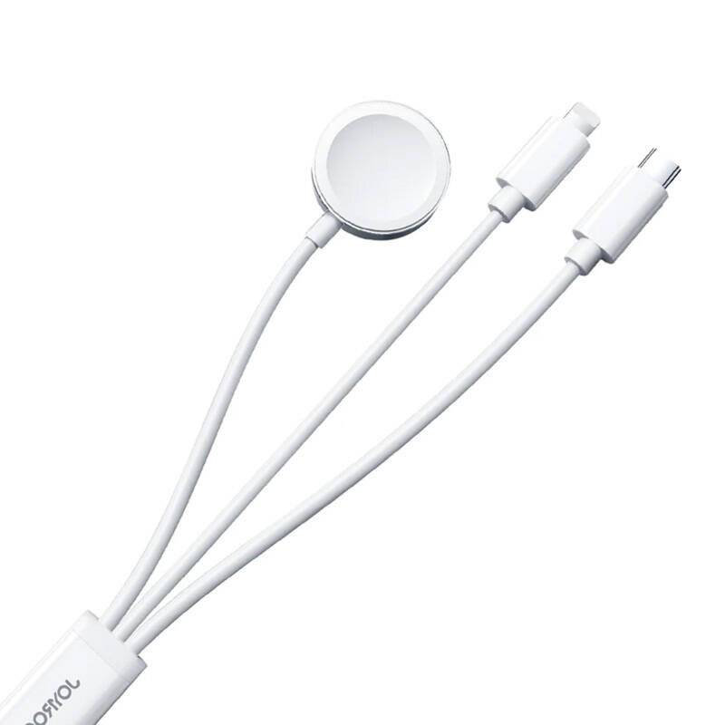 Apple Watch Magnetisches Ladegerät Joyroom S-IW008 Lightning + USB-C 5V 1.2m (Weiß)