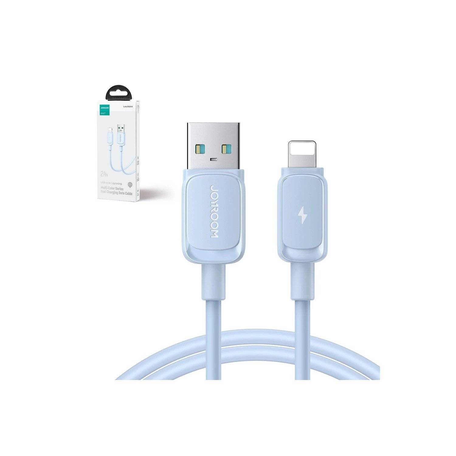 Datenkabel 1,2 m Joyroom USB-Kabel - USB TPE Ladekabel Blau - Spannung bis zu 3 A kompatibel mit iPhone